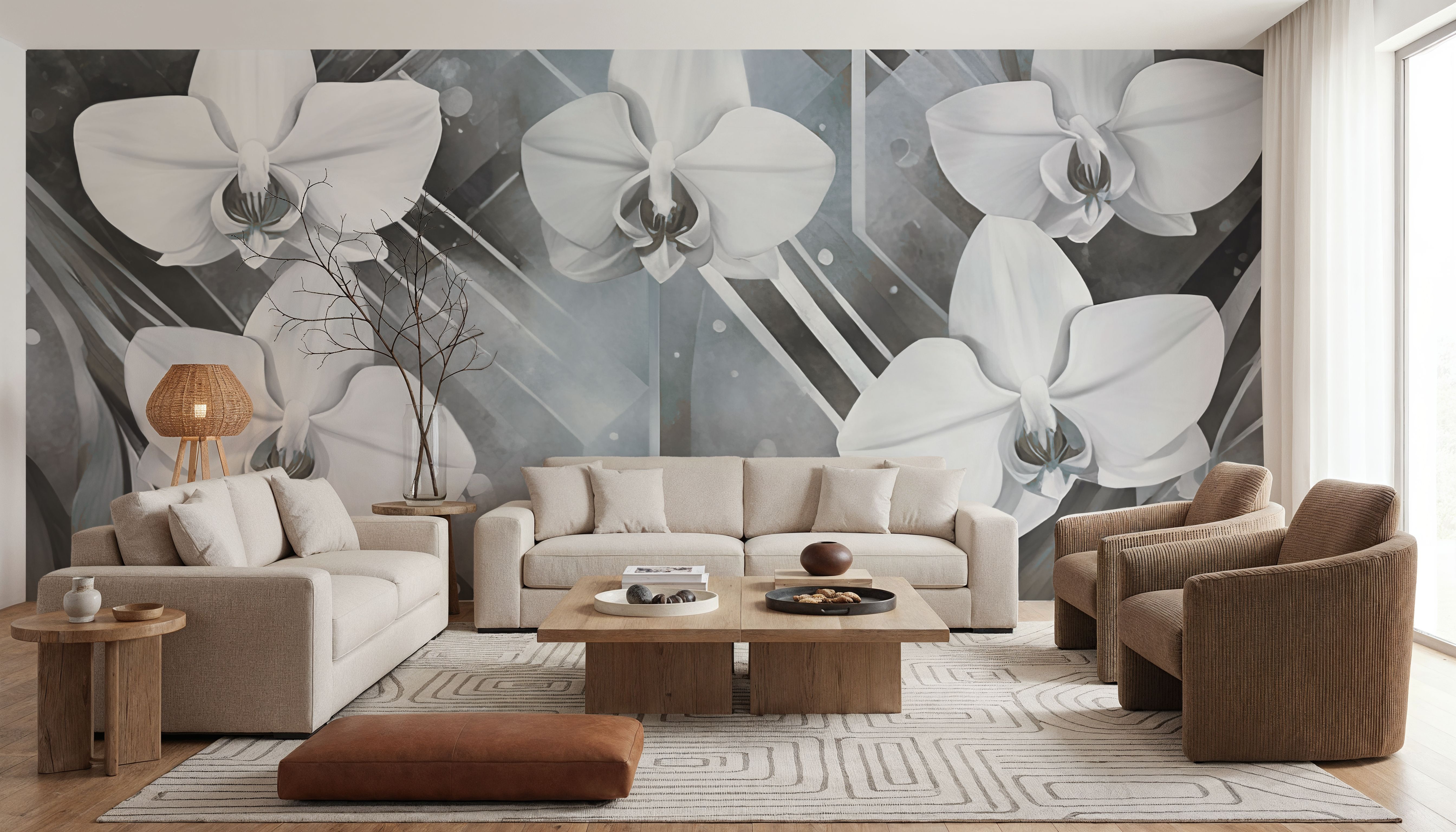 Geometry and Orchids Blue