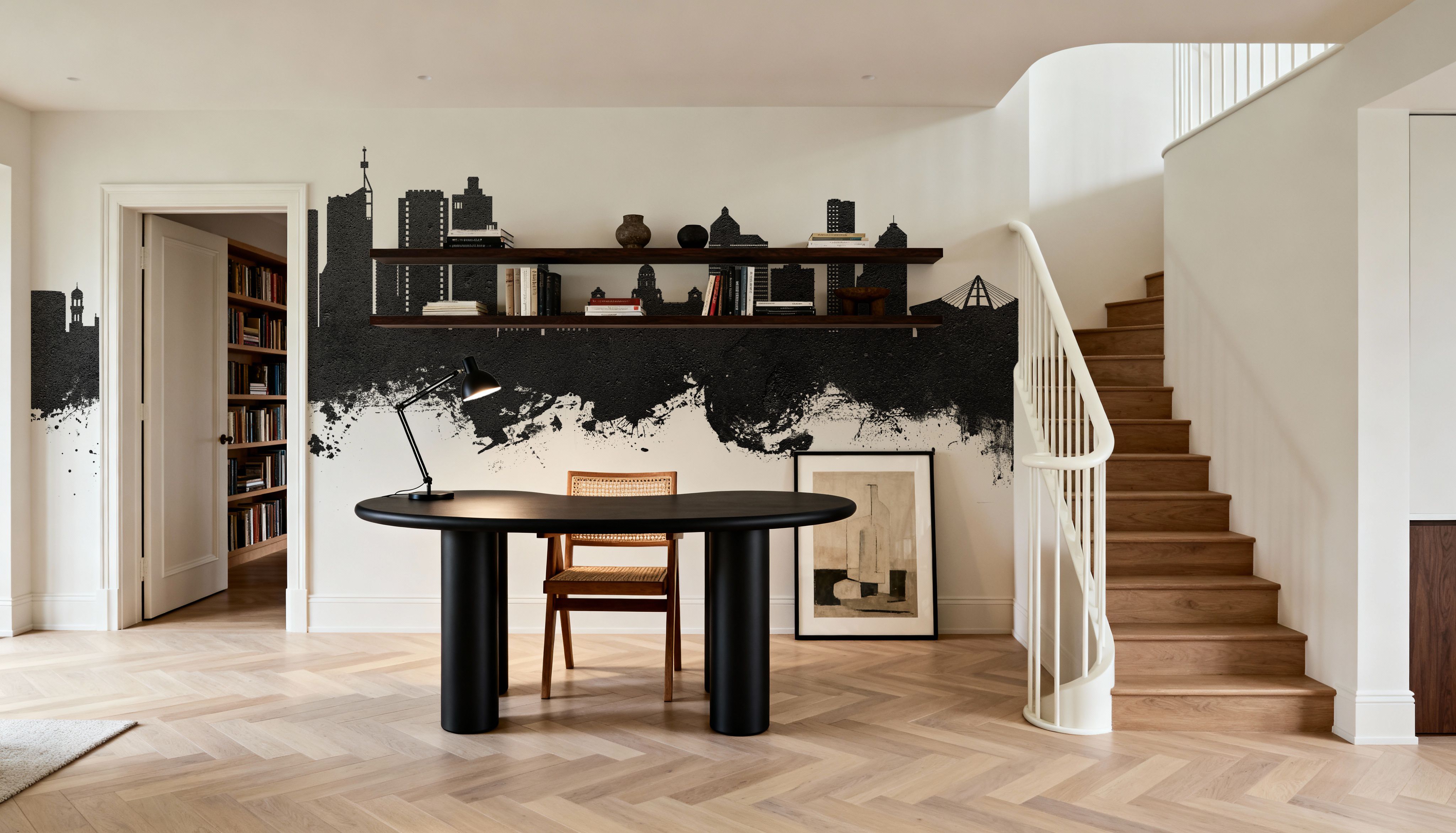 Durban South Africa Skyline Black & White