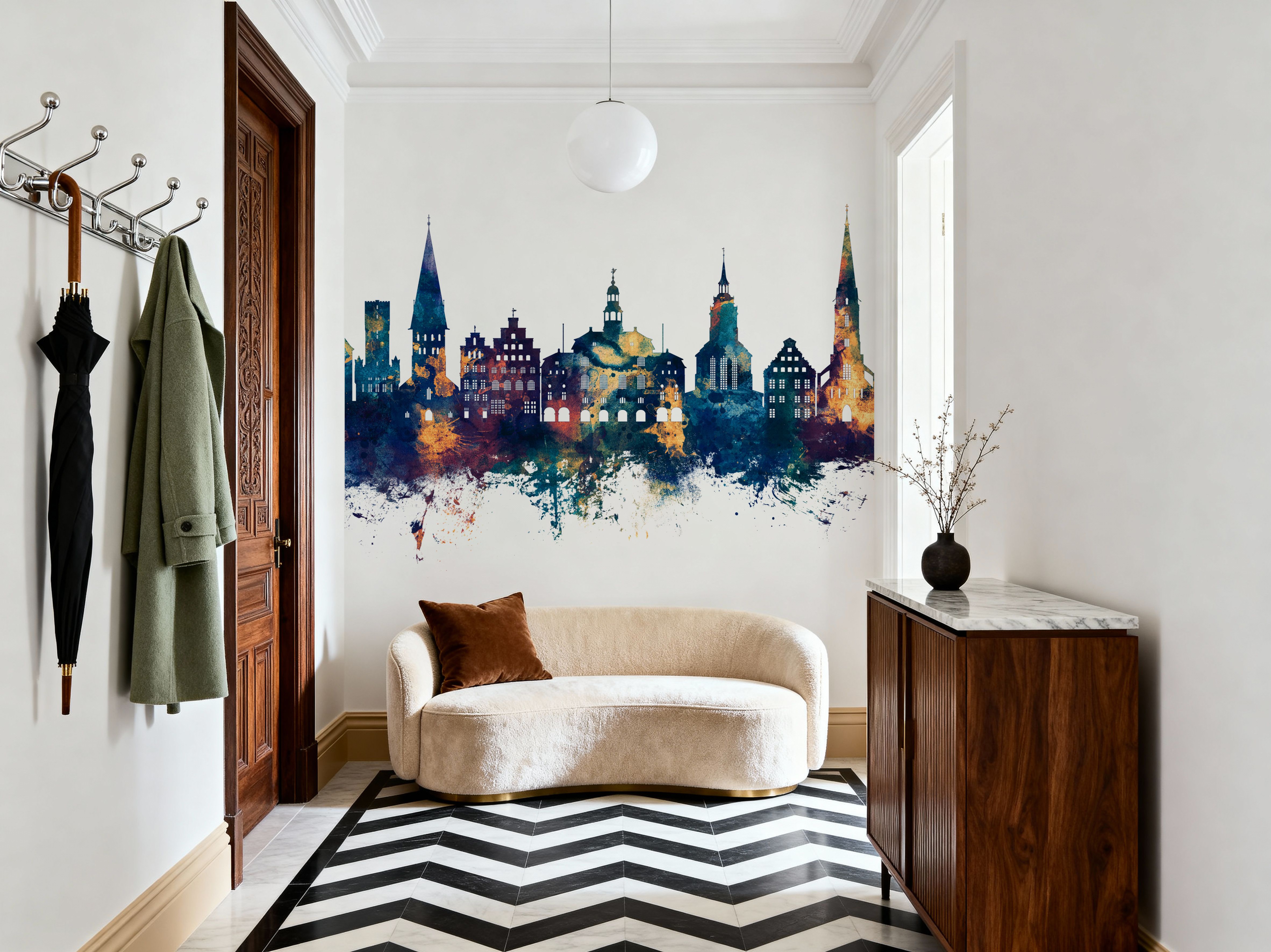 Lüneburg Germany Skyline Blue & Bronze