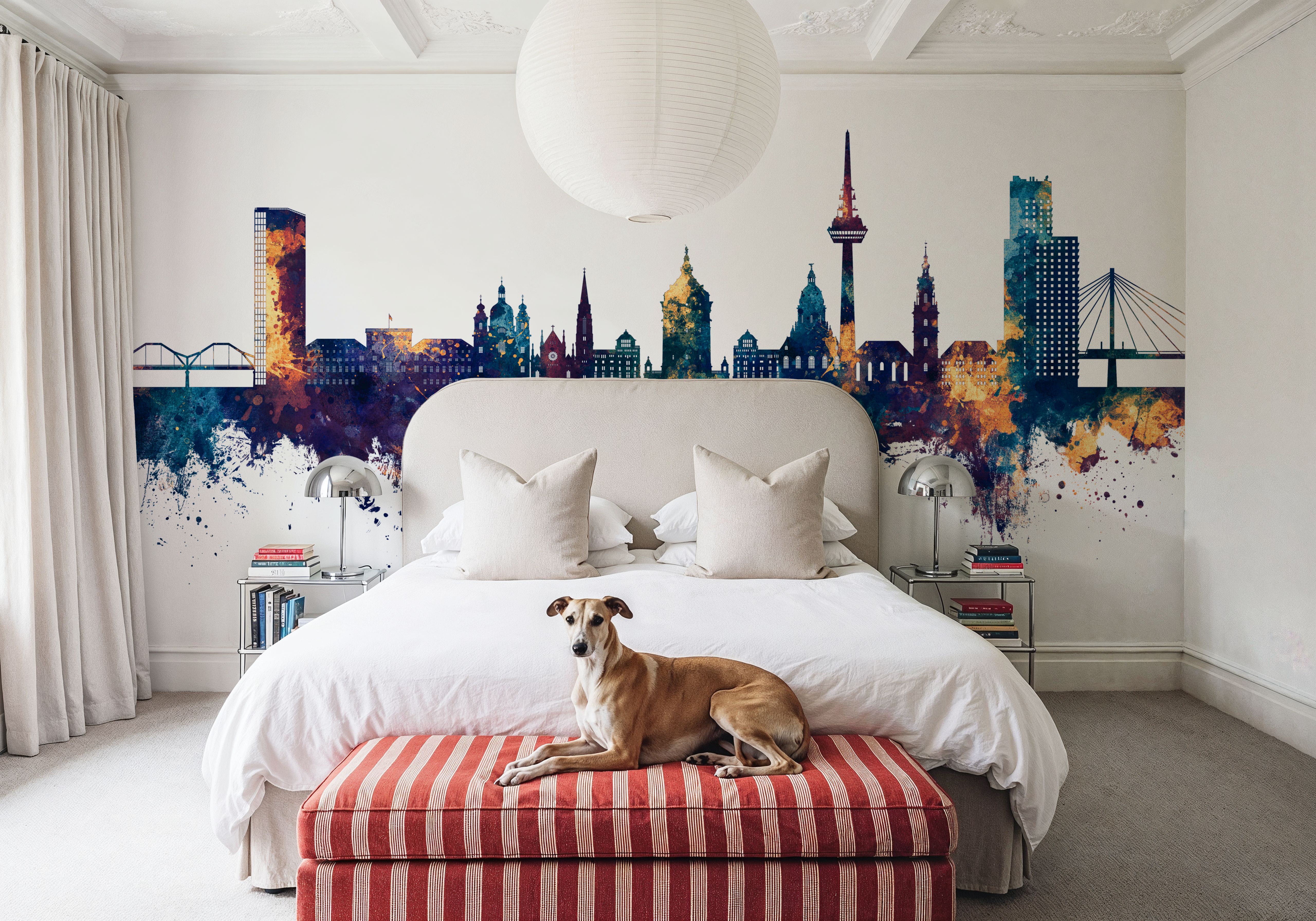 Mannheim Germany Skyline Blue & Bronze