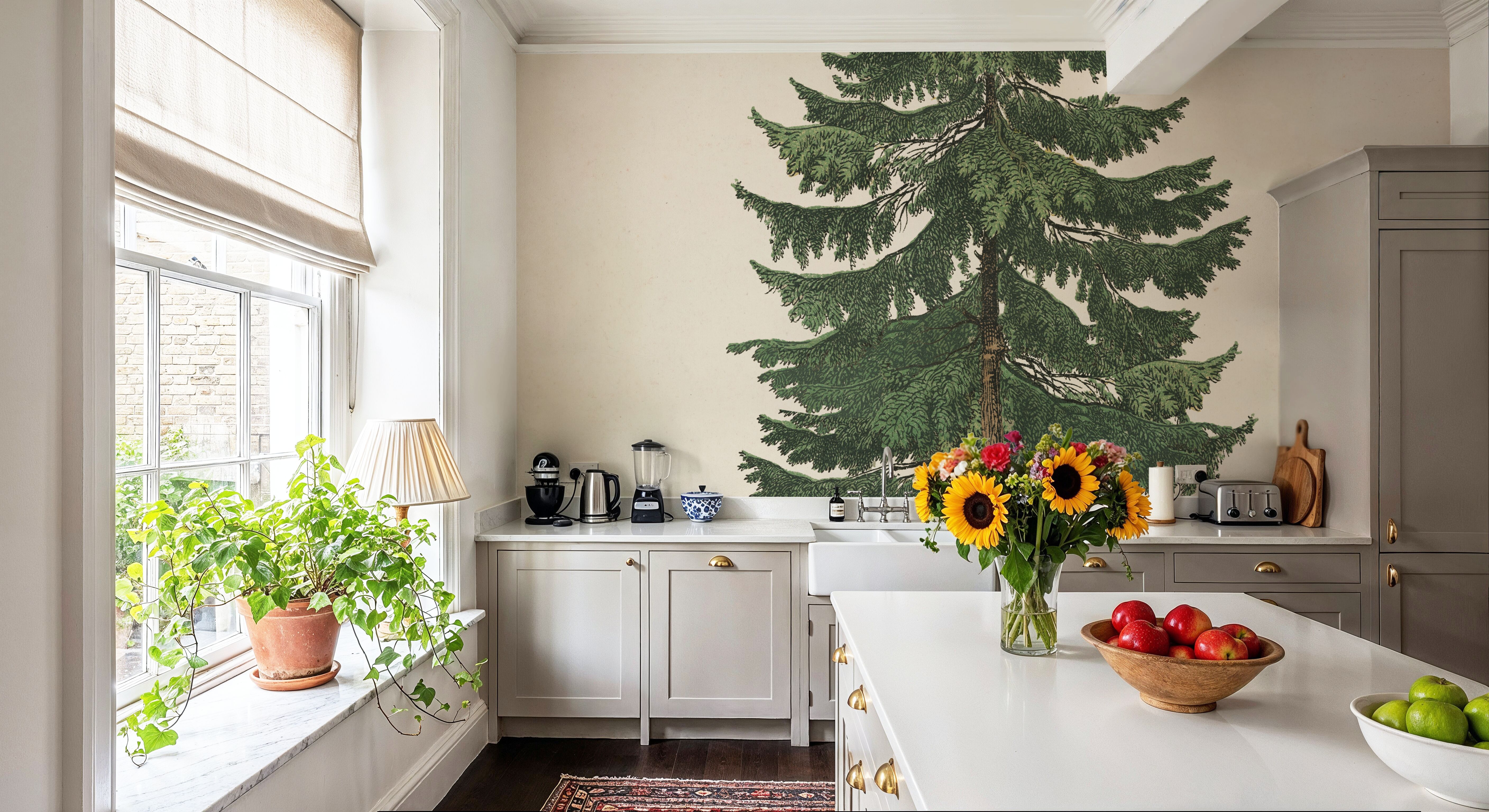 Winter Pine Tree, Wallpaper