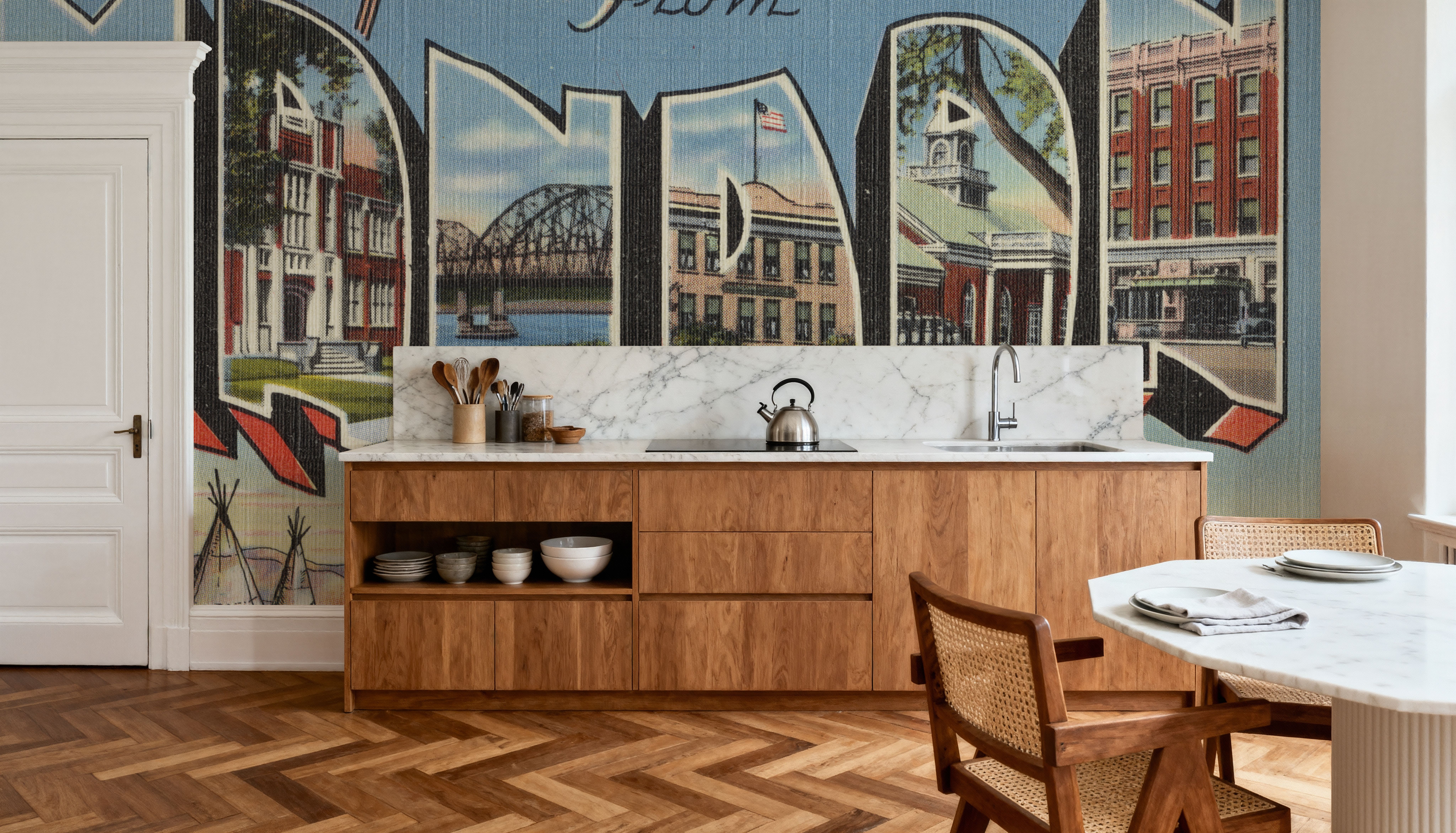 Greetings from Mandan - Screenprint Postcard