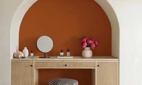 Faux Sand Stucco Finish, Pumpkin