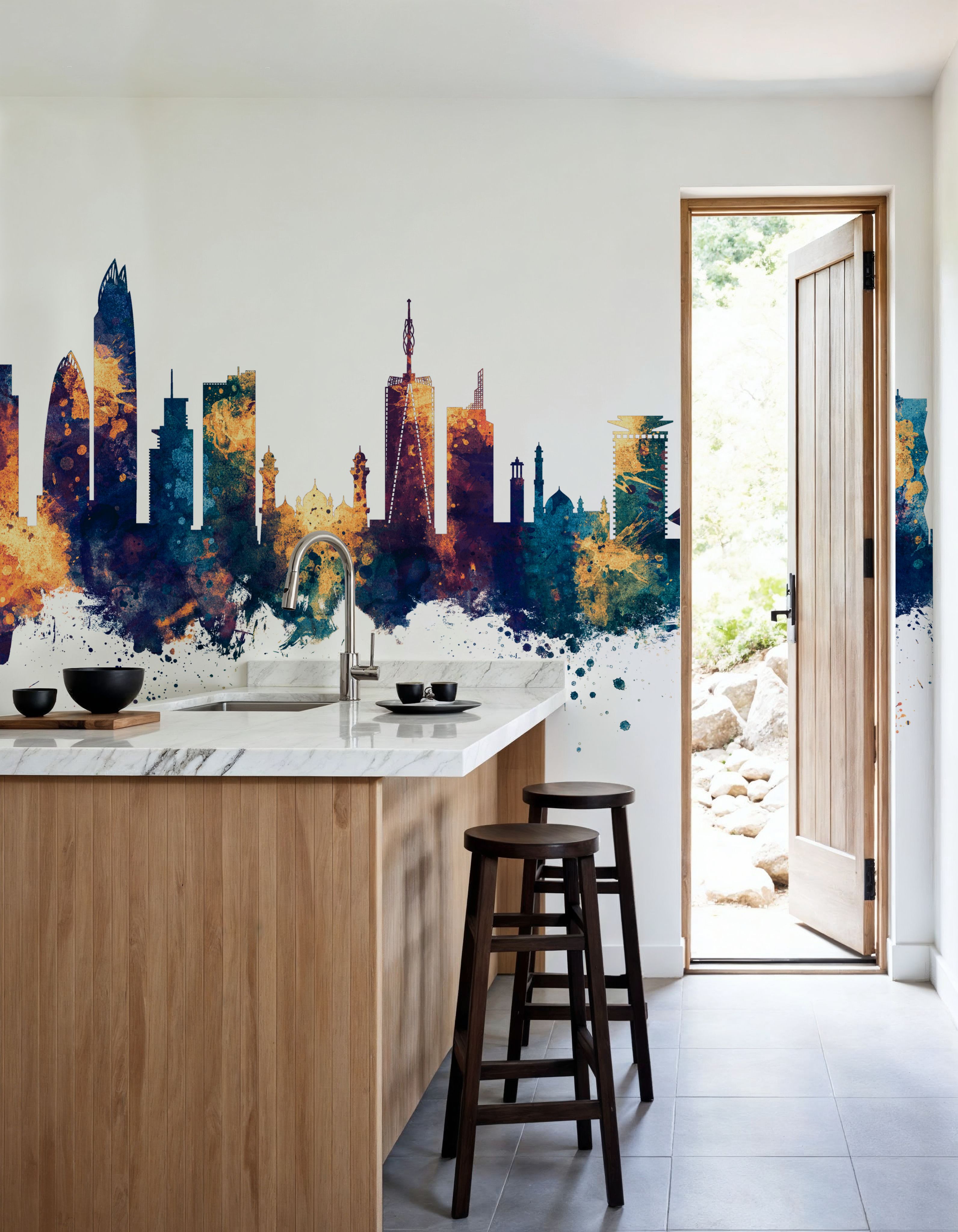 Nairobi Kenya Skyline Blue & Bronze