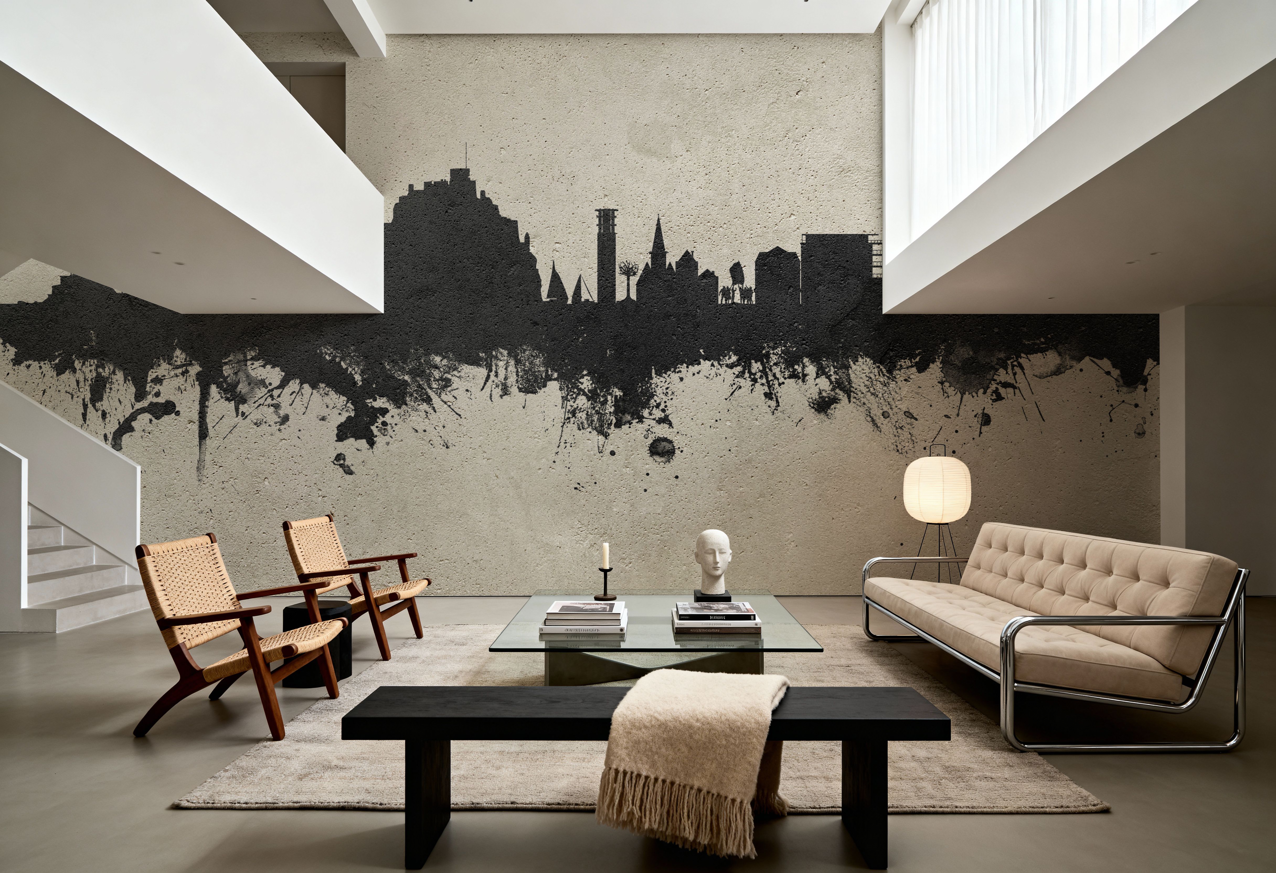 Jersey Channel Islands Skyline Concrete, Tapeten