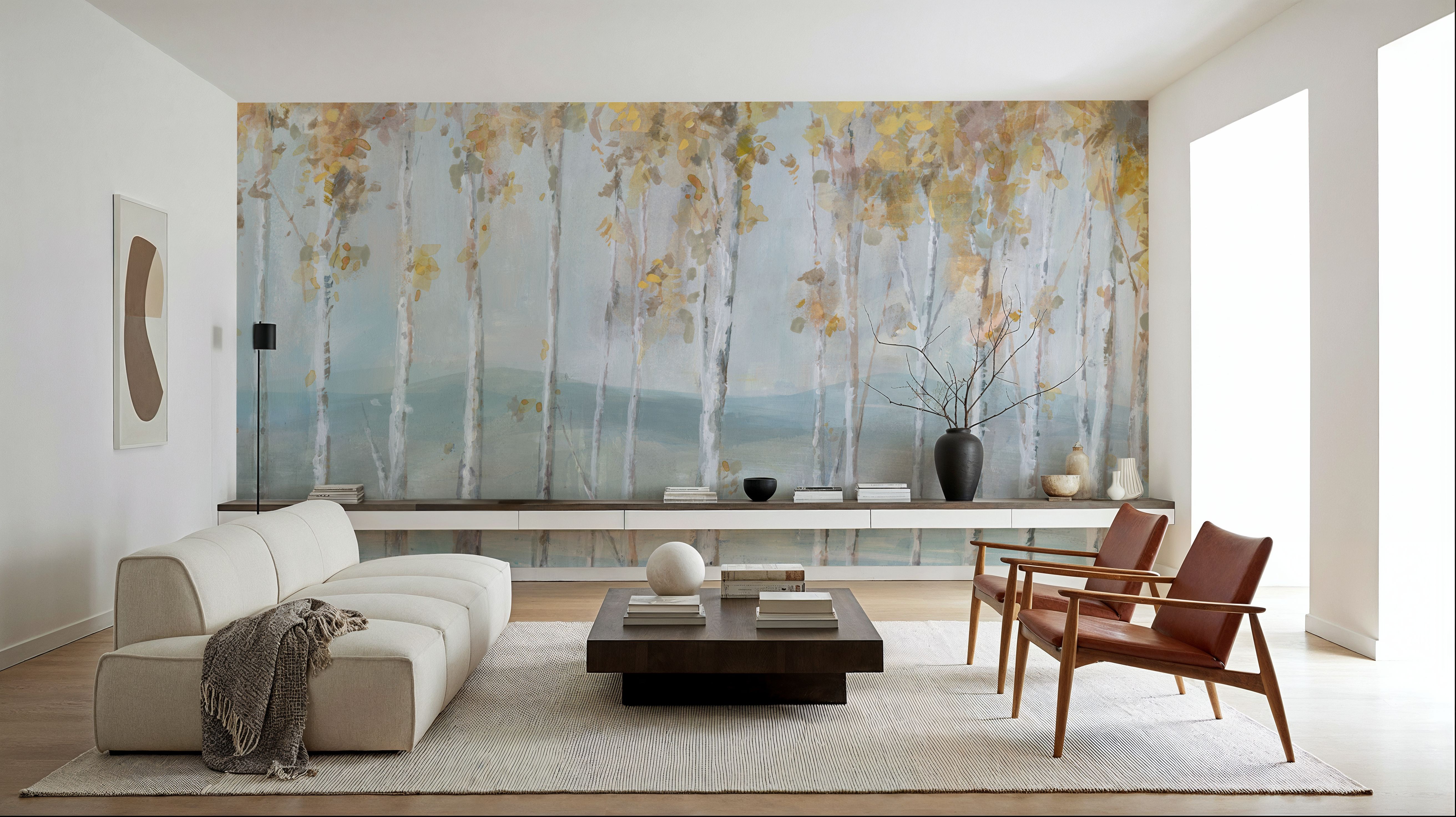 Lakeview Birches, Papier peint