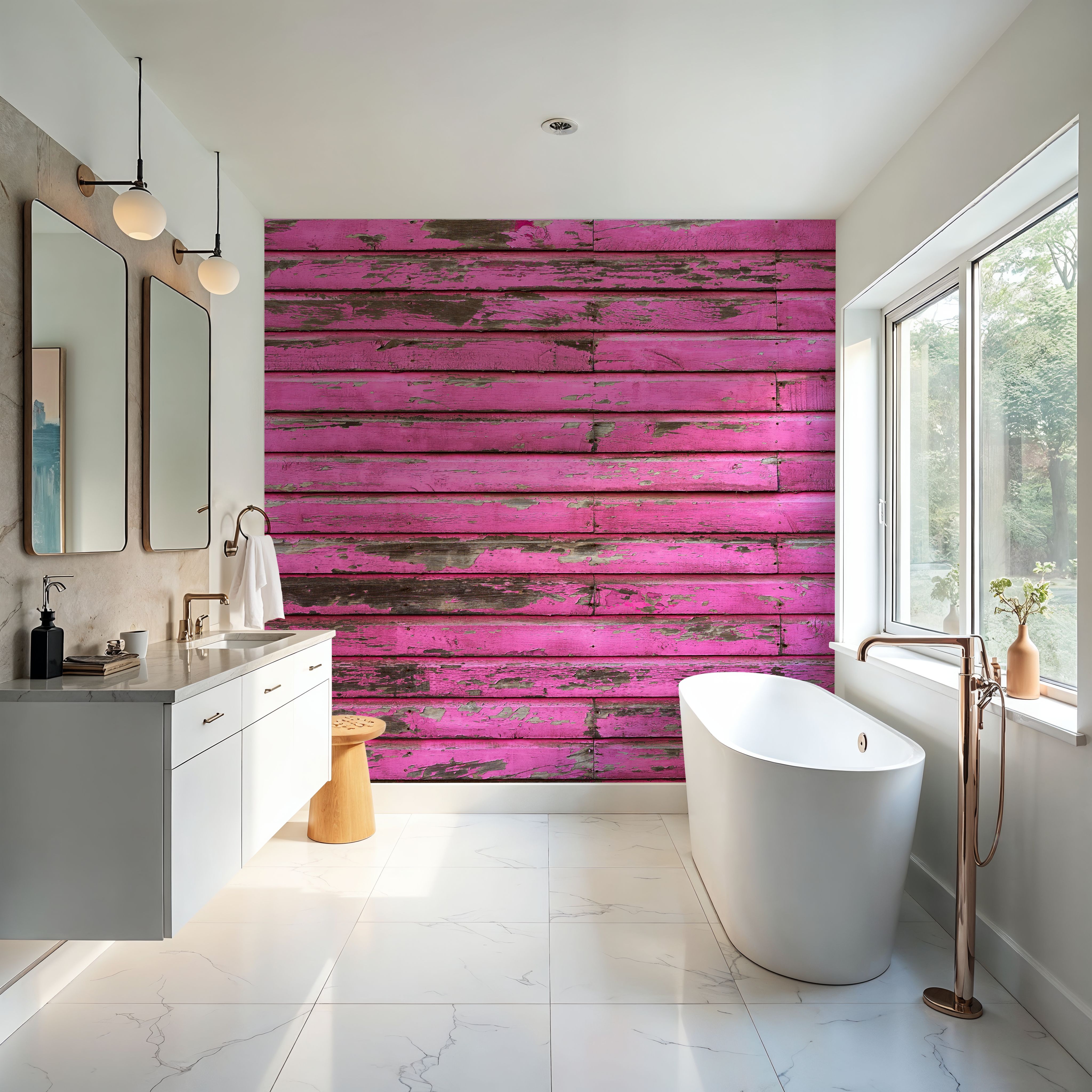 Rustic Pink Panels