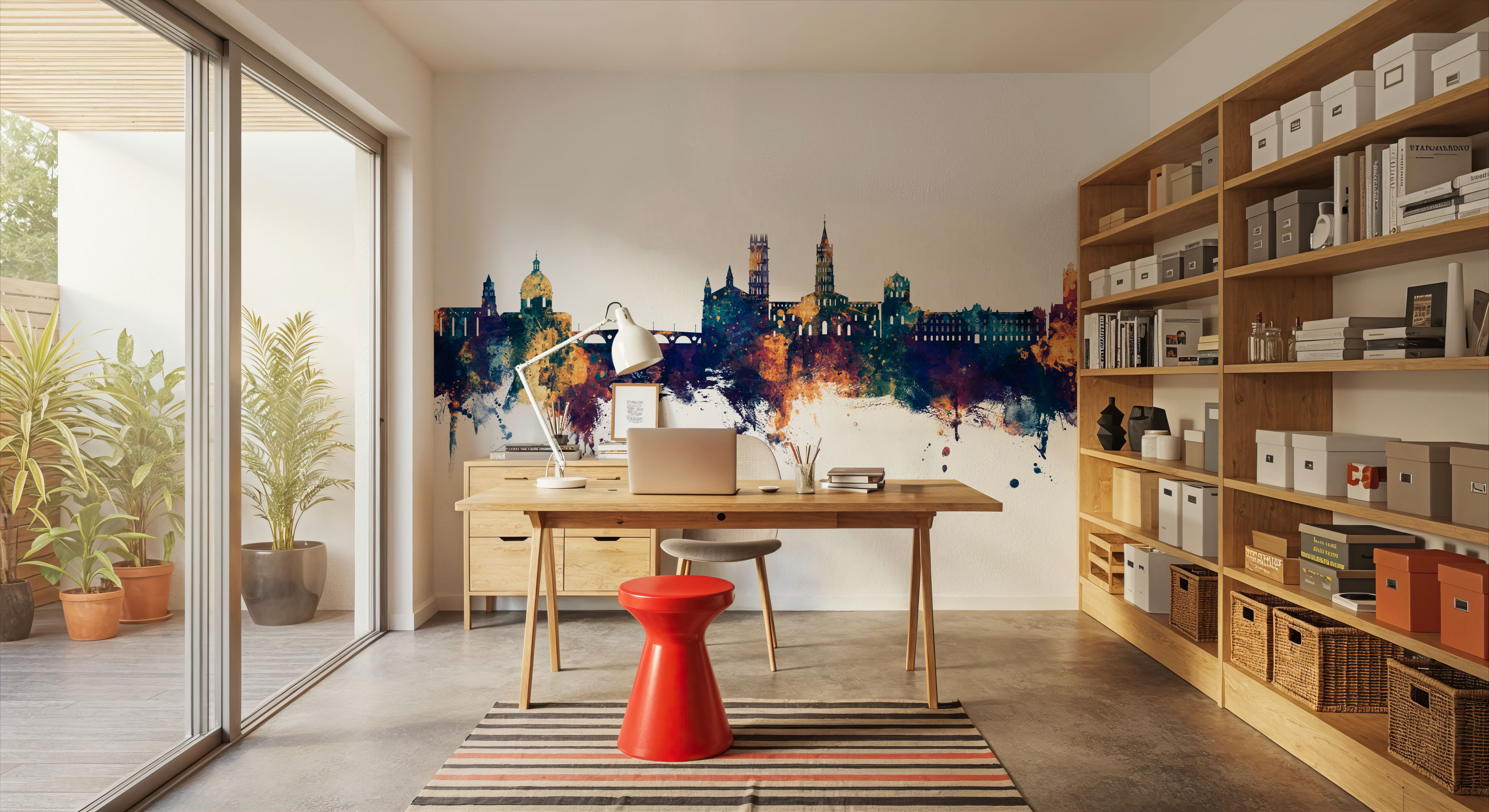 Toulouse France Skyline Blue & Bronze