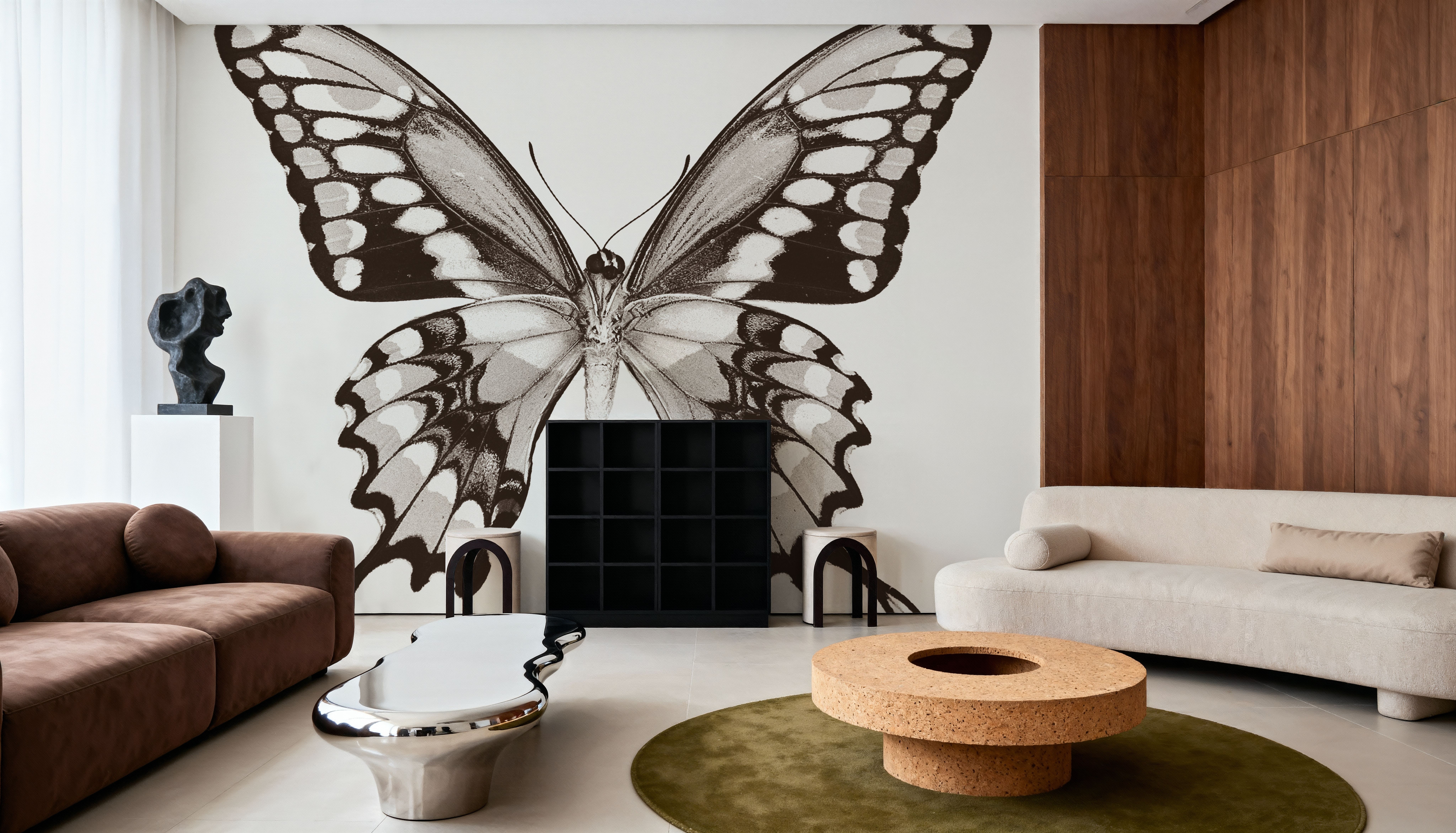 Butterfly VI BW on White