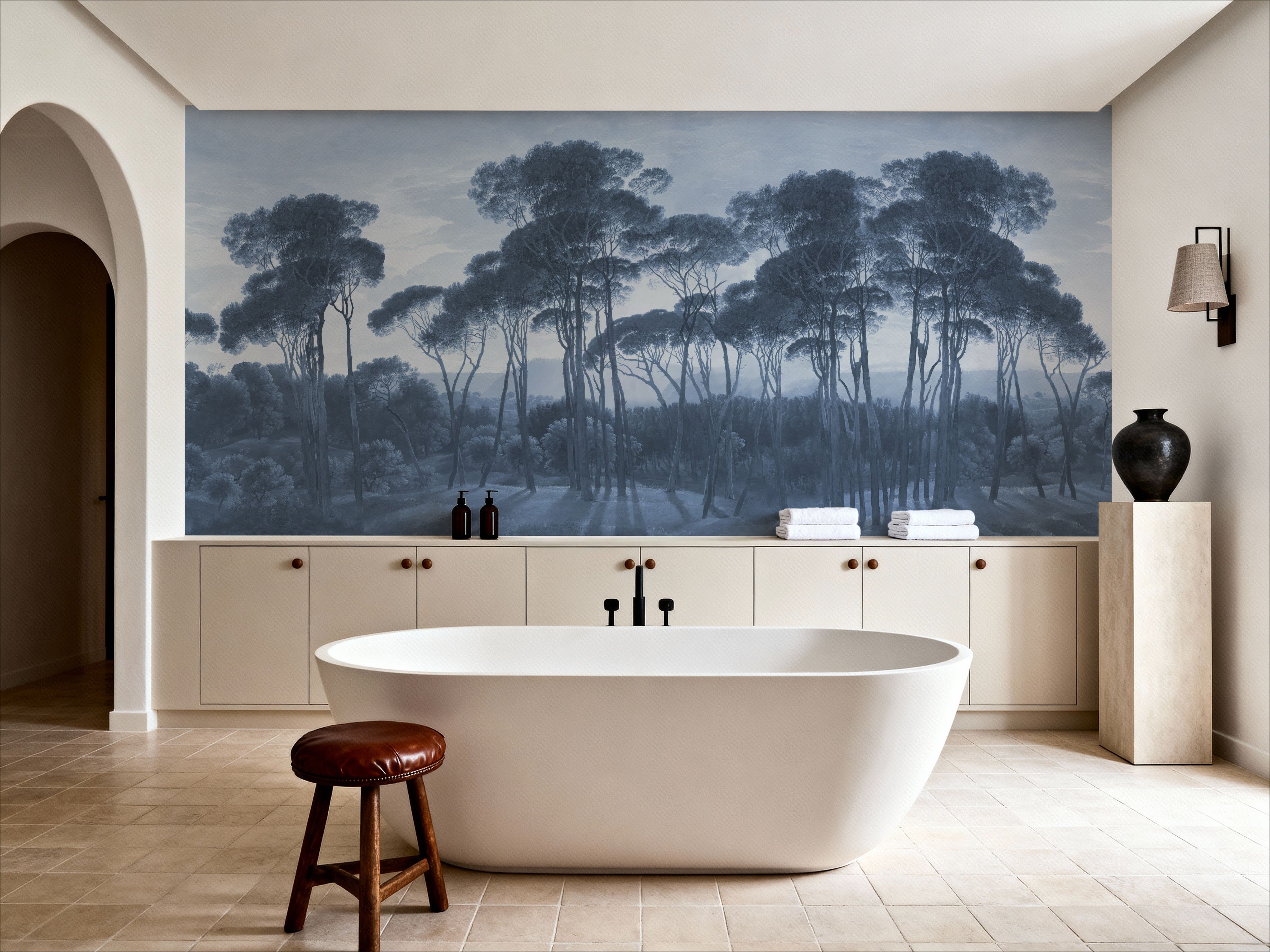 Mediterranean Pine Landscape, Blues