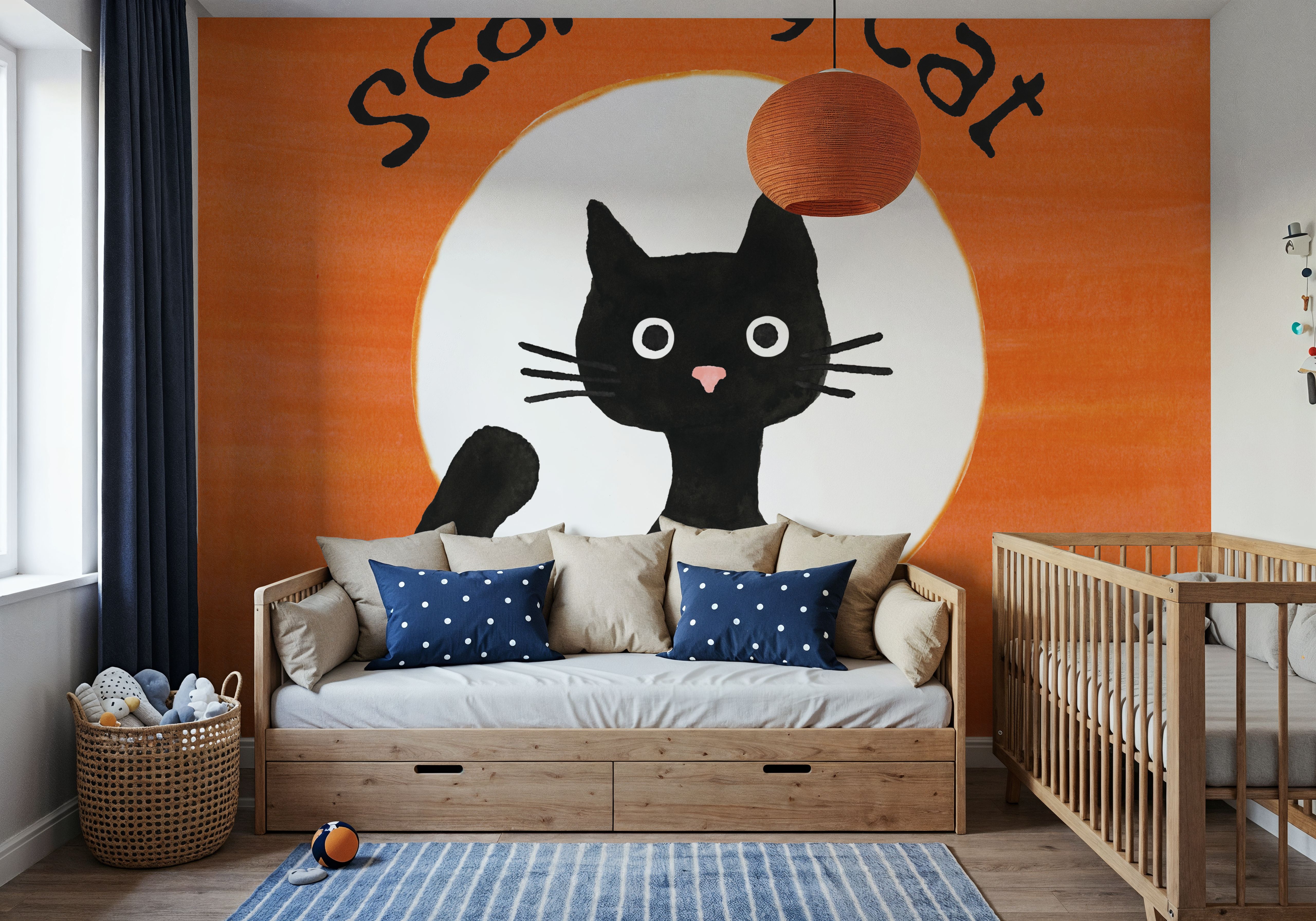 Scaredy Cat Orange, Wallpaper