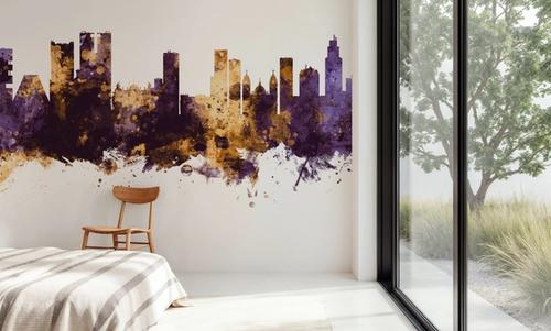 Rio de Janeiro Brazil Skyline Purple & Gold