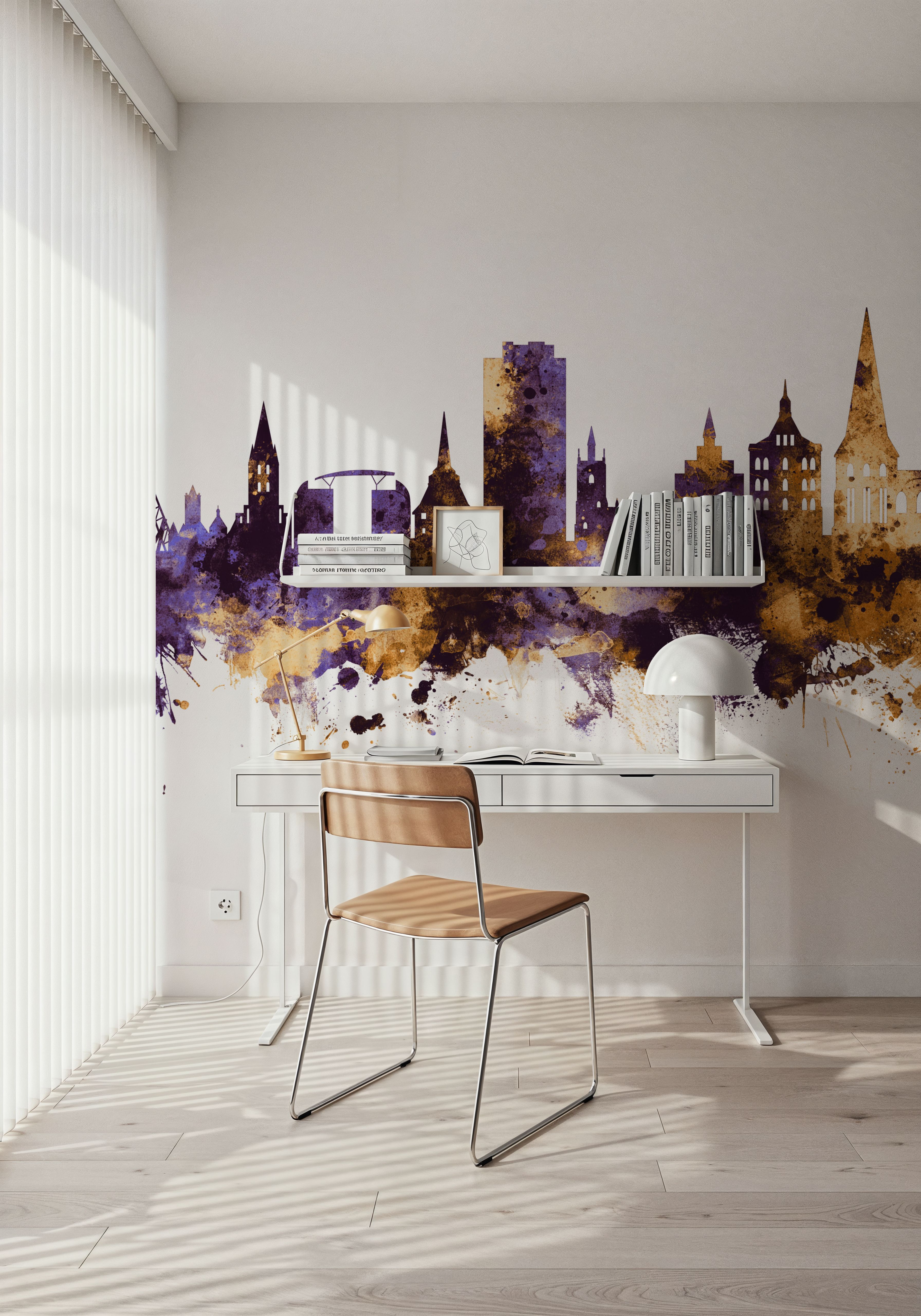 Rostock Germnay Skyline Purple & Gold