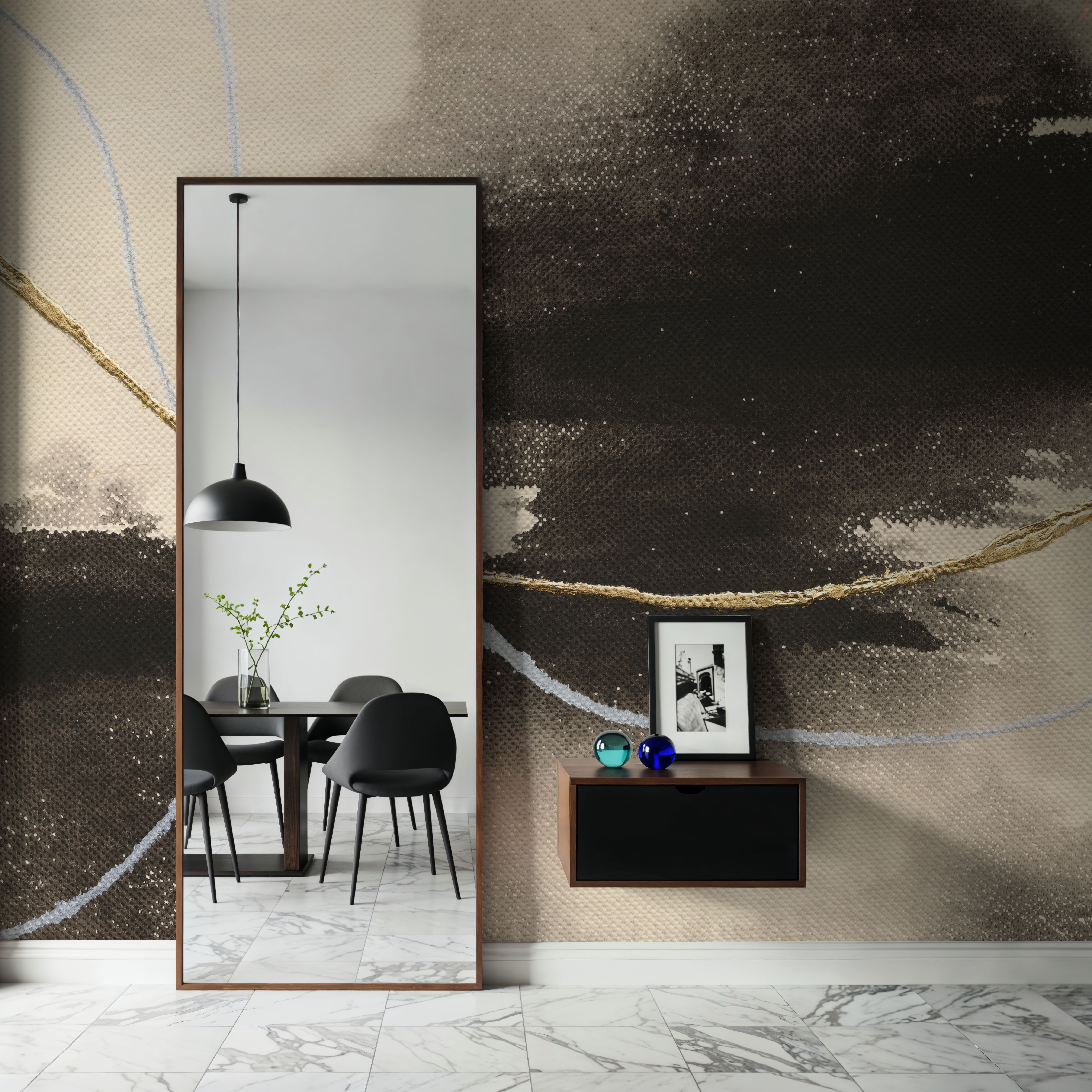 Fotomural - Water Canvas VIII - Abstracto - Pasillos y Escaleras - Wallism España - Pegar en la pared o Autoadhesivo