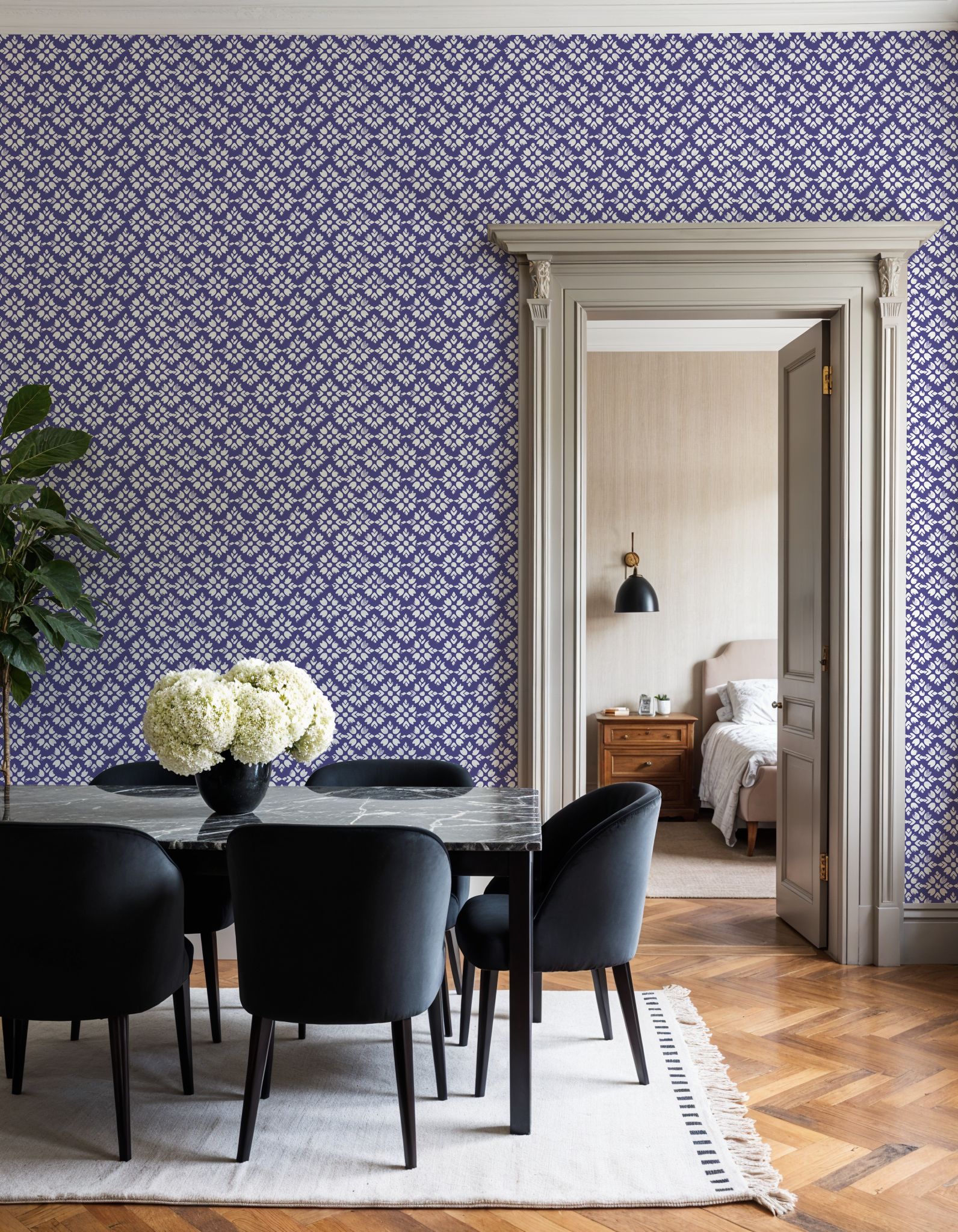 Botanical Stamps Blue