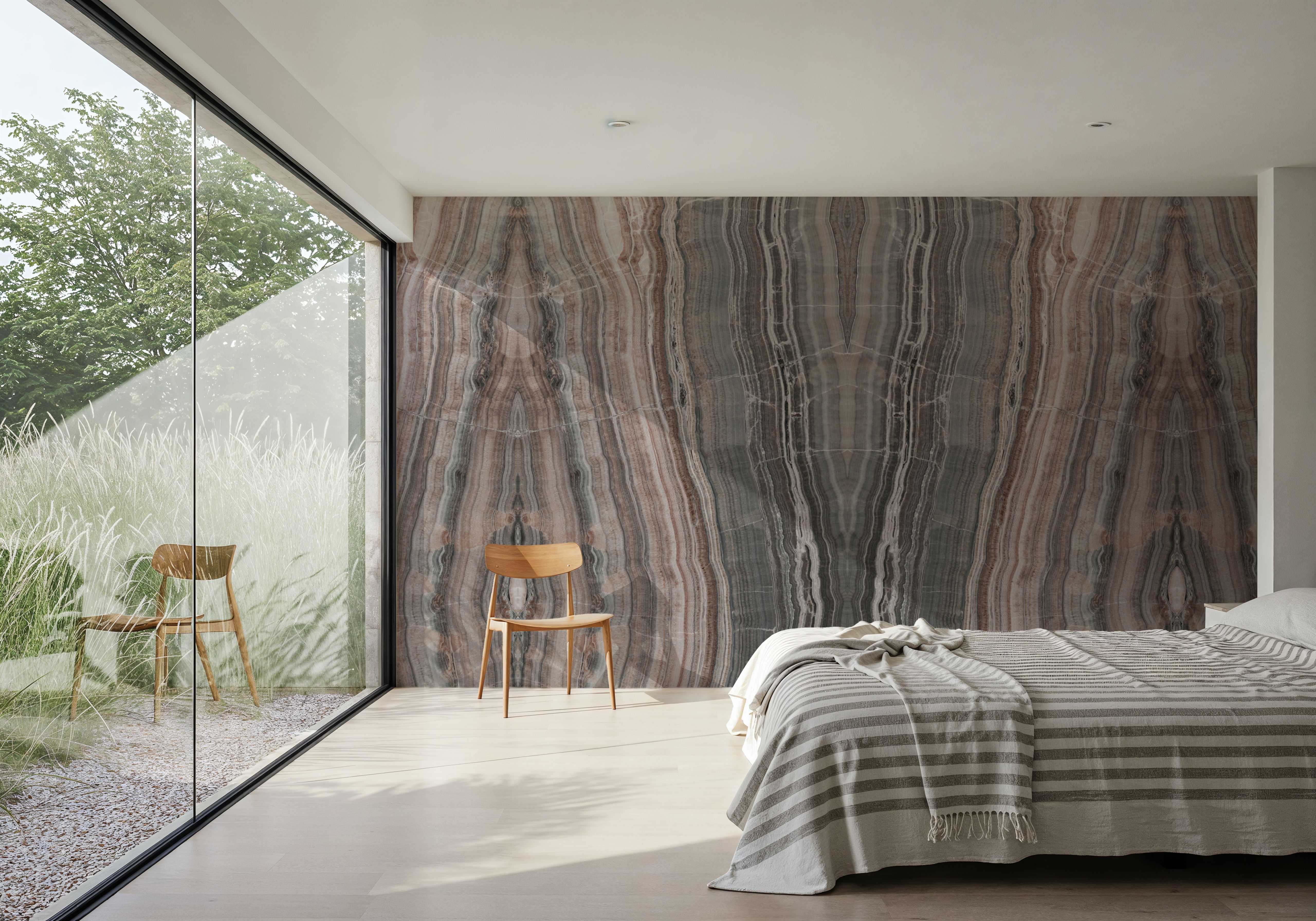 Onyx Mirage Bookmatched, Dusty Terracotta