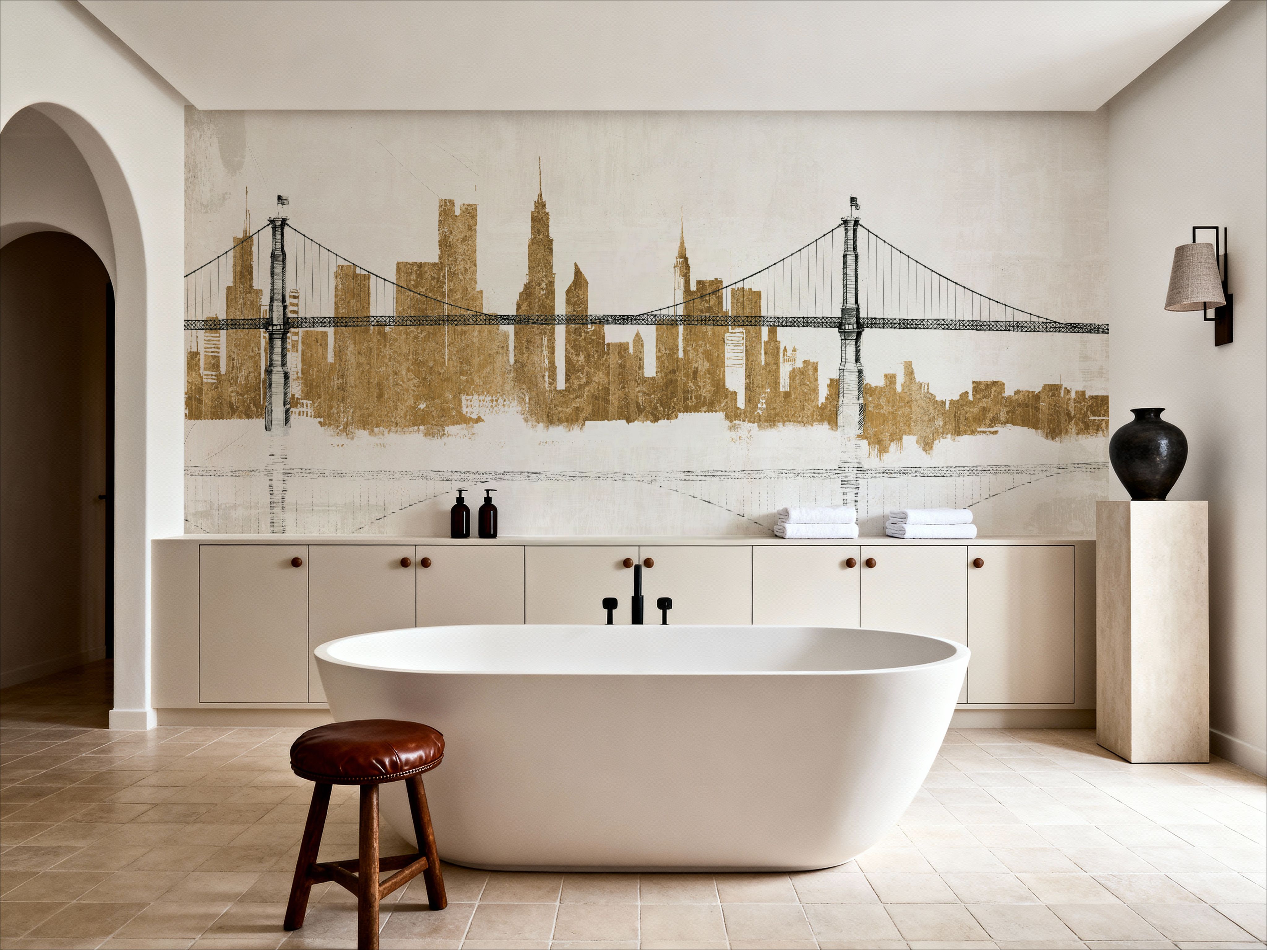 Bridge and Skyline Gold