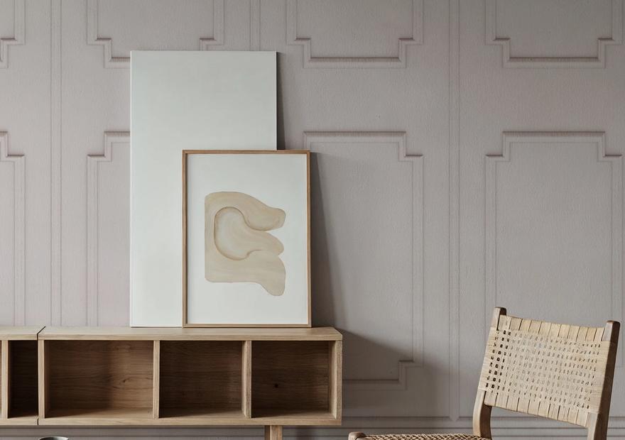 Faux Wall Panel Moulding, Cream