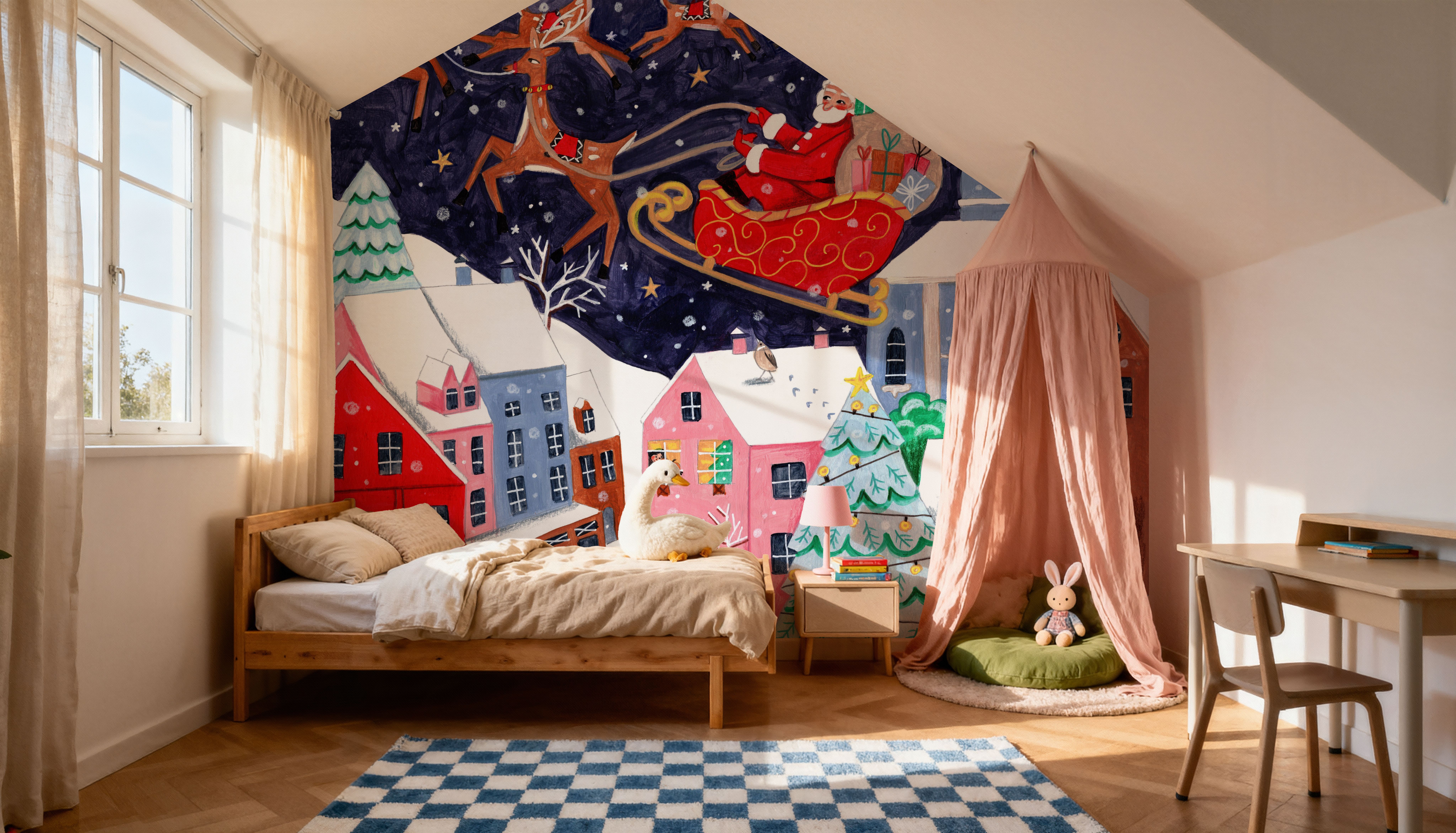 Santa and His Reindeers