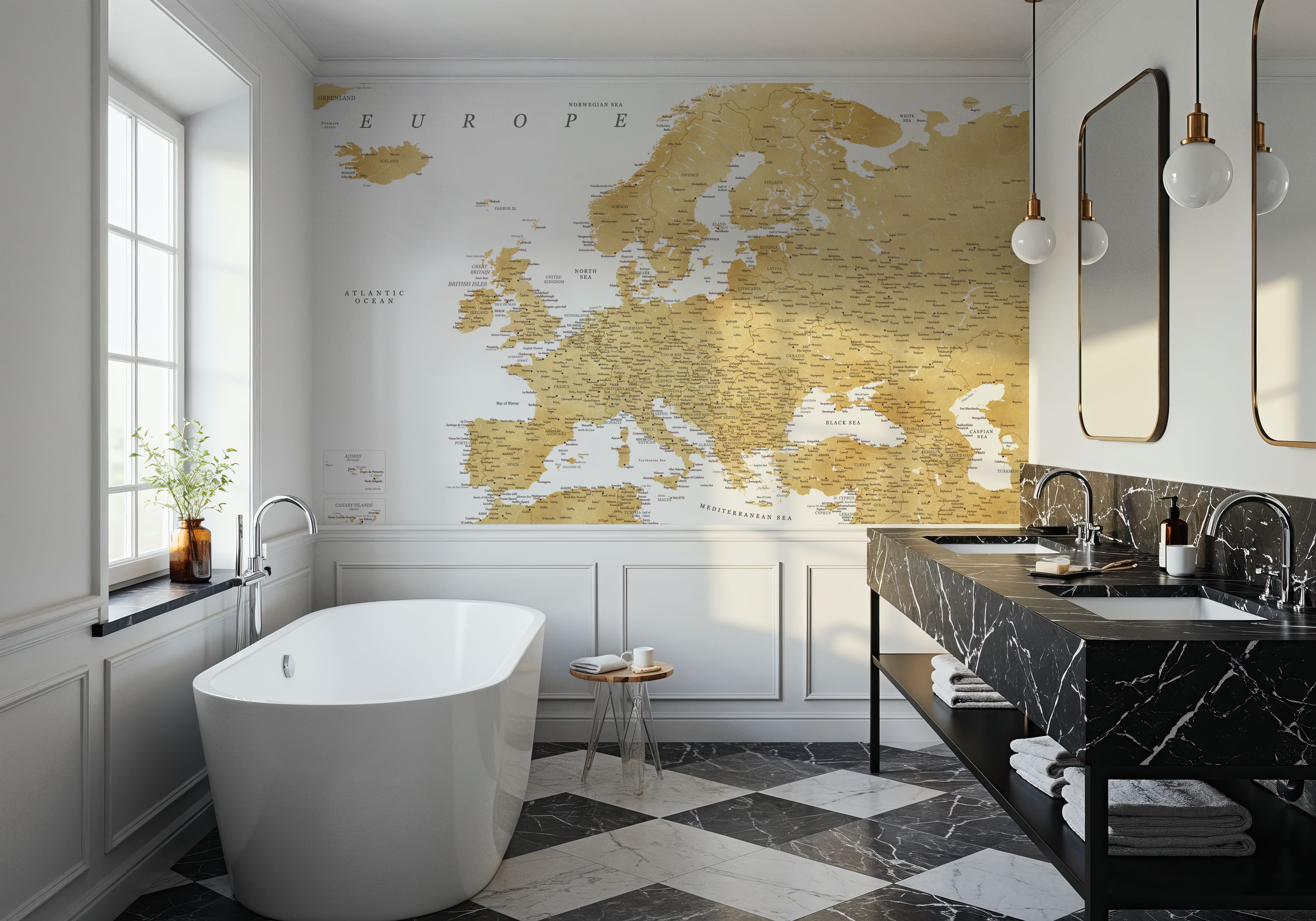 Europe Map Detailed - Rossie