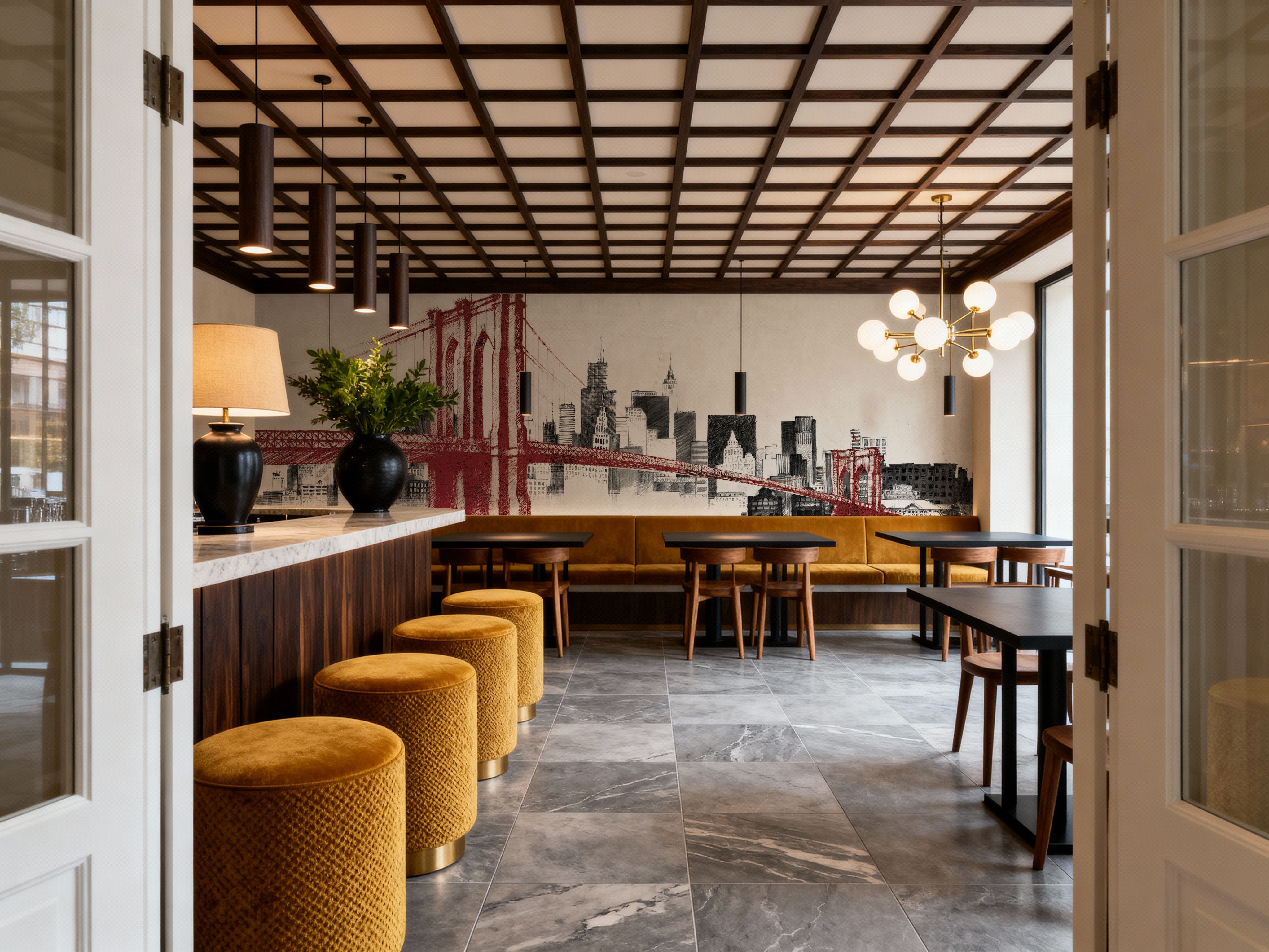 Skyline Crossing Red