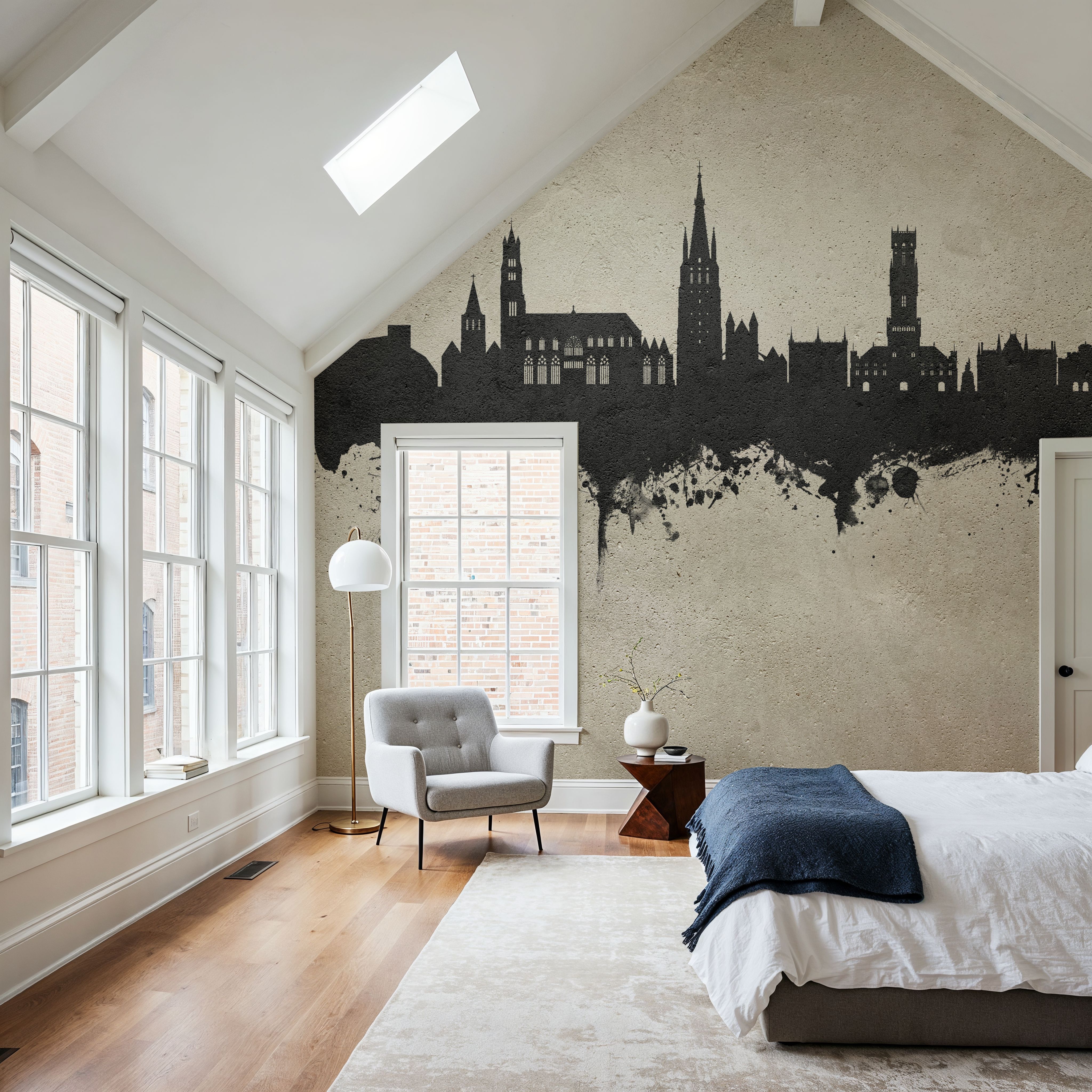 Bruges Belgium Skyline Concrete