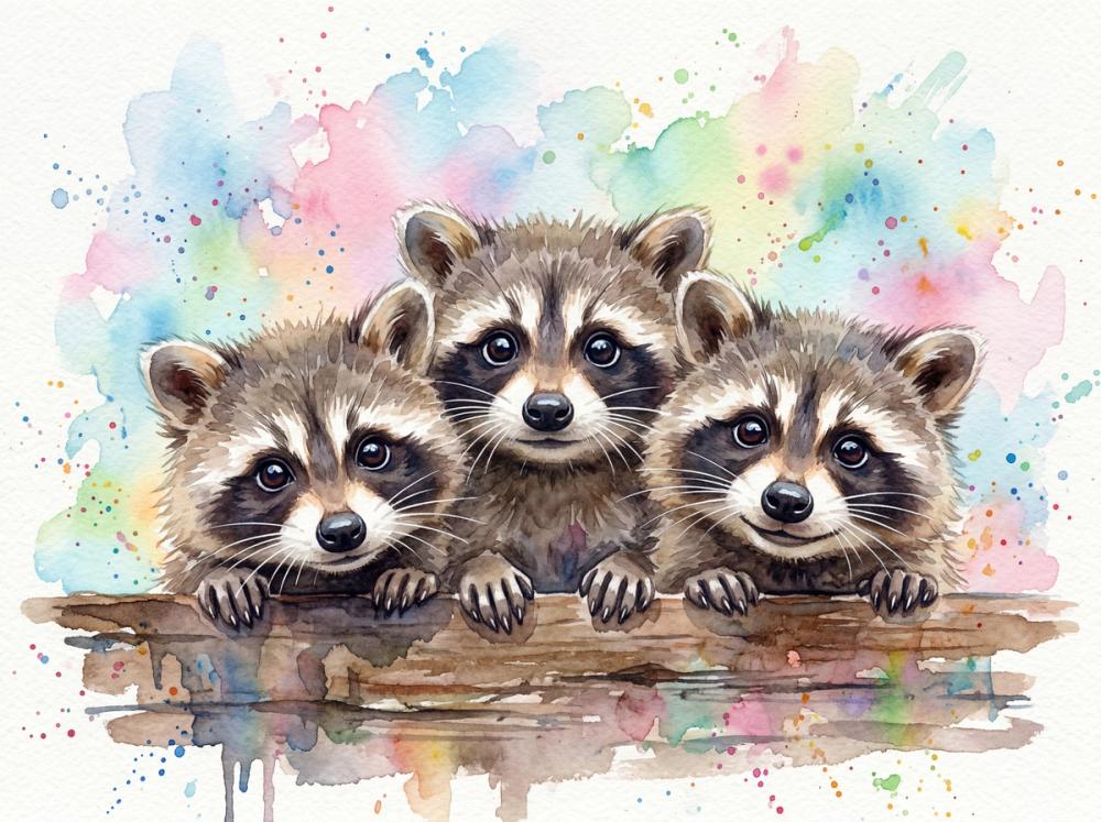 Raccoons - Cute Baby Animals Series