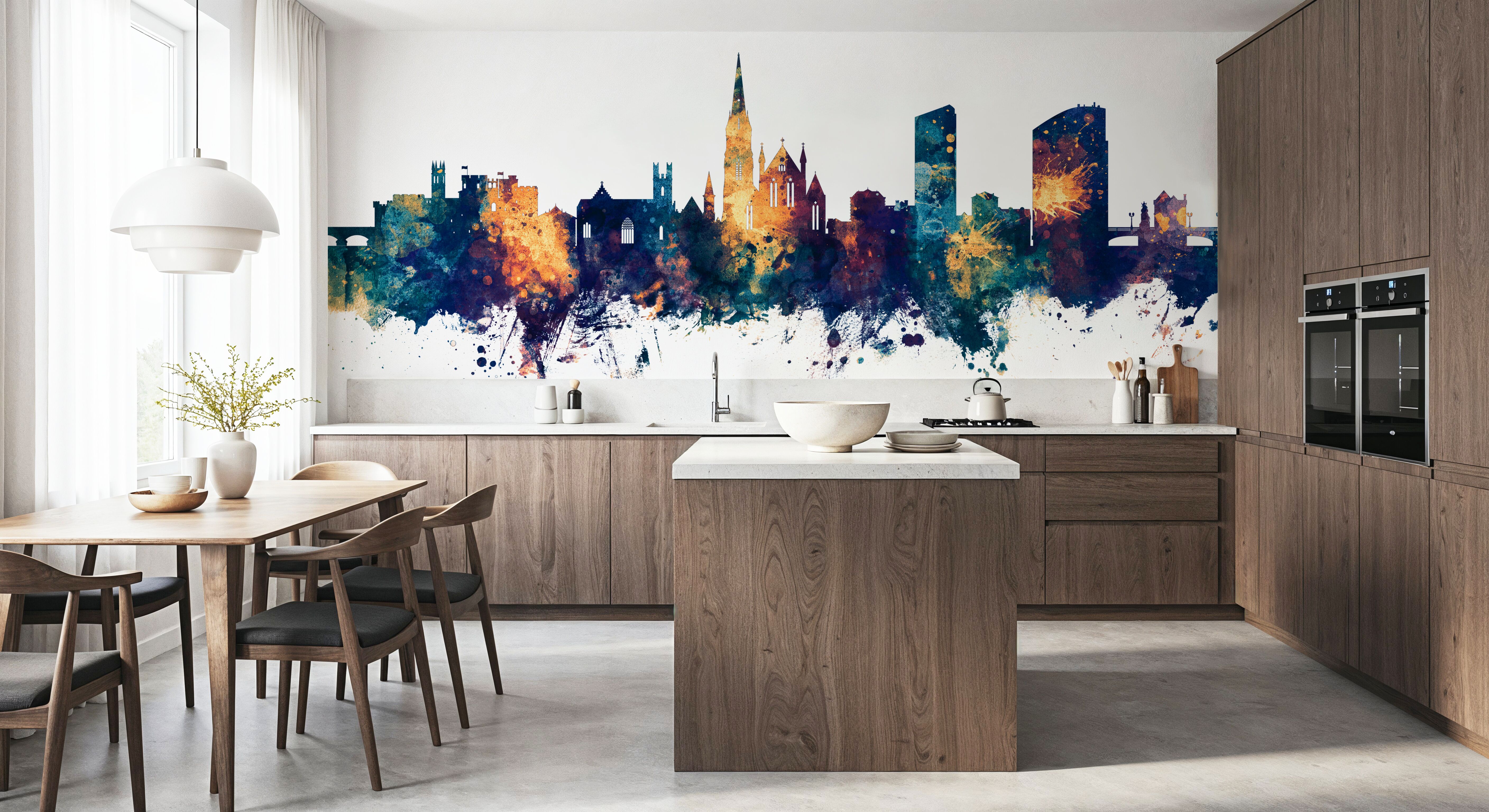 Limerick Ireland Skyline Blue & Bronze