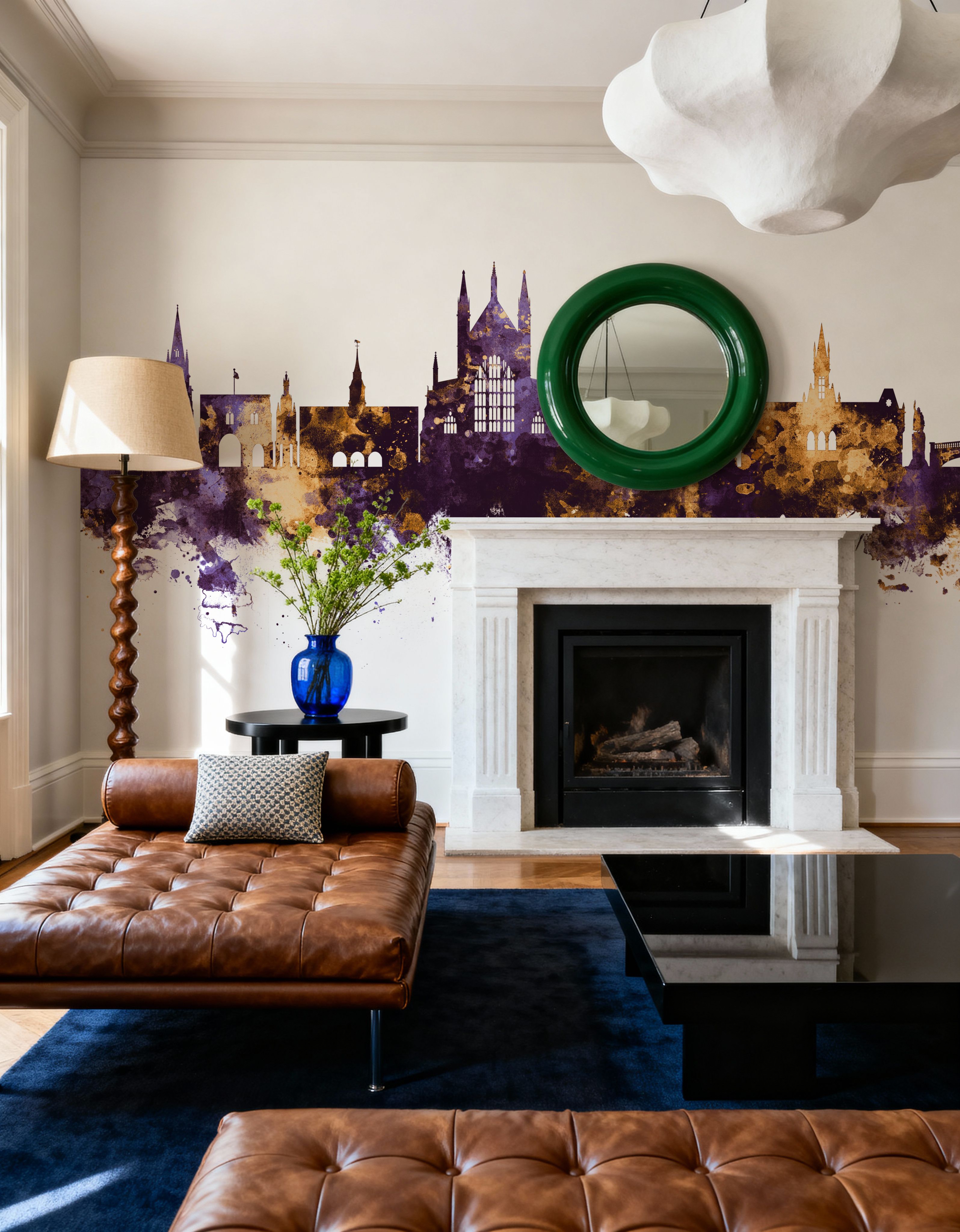 Winchester England Skyline Purple & Gold