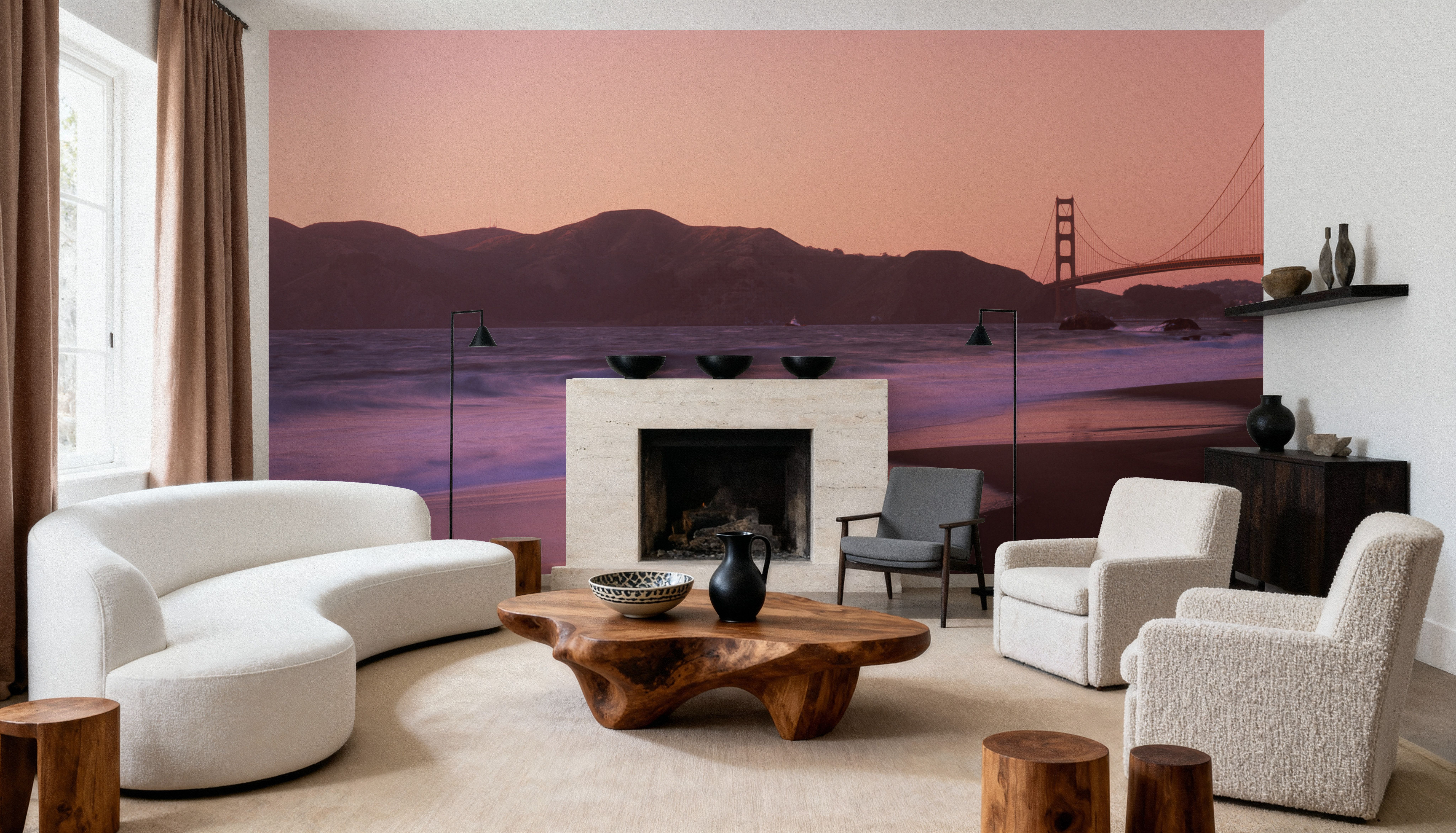 Crimson Bridge Twilight Red