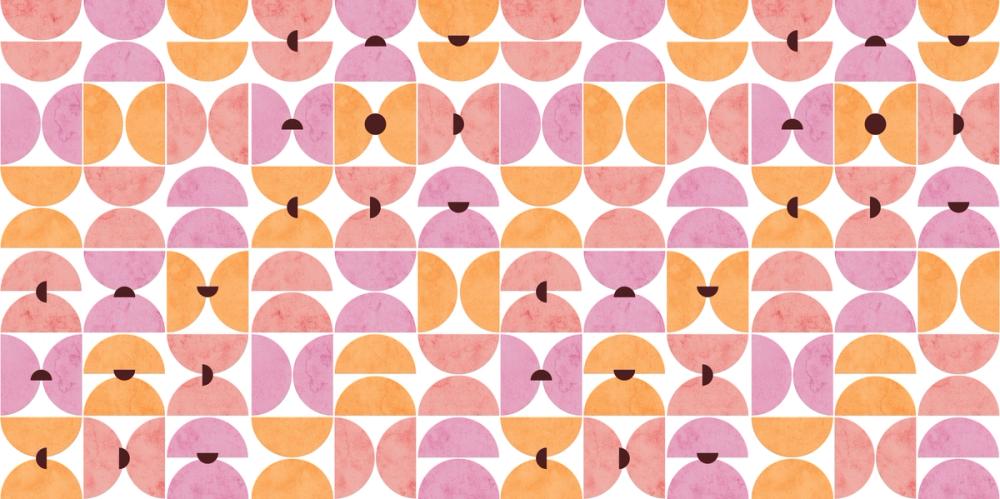 Homley Retro Shapes, Pink