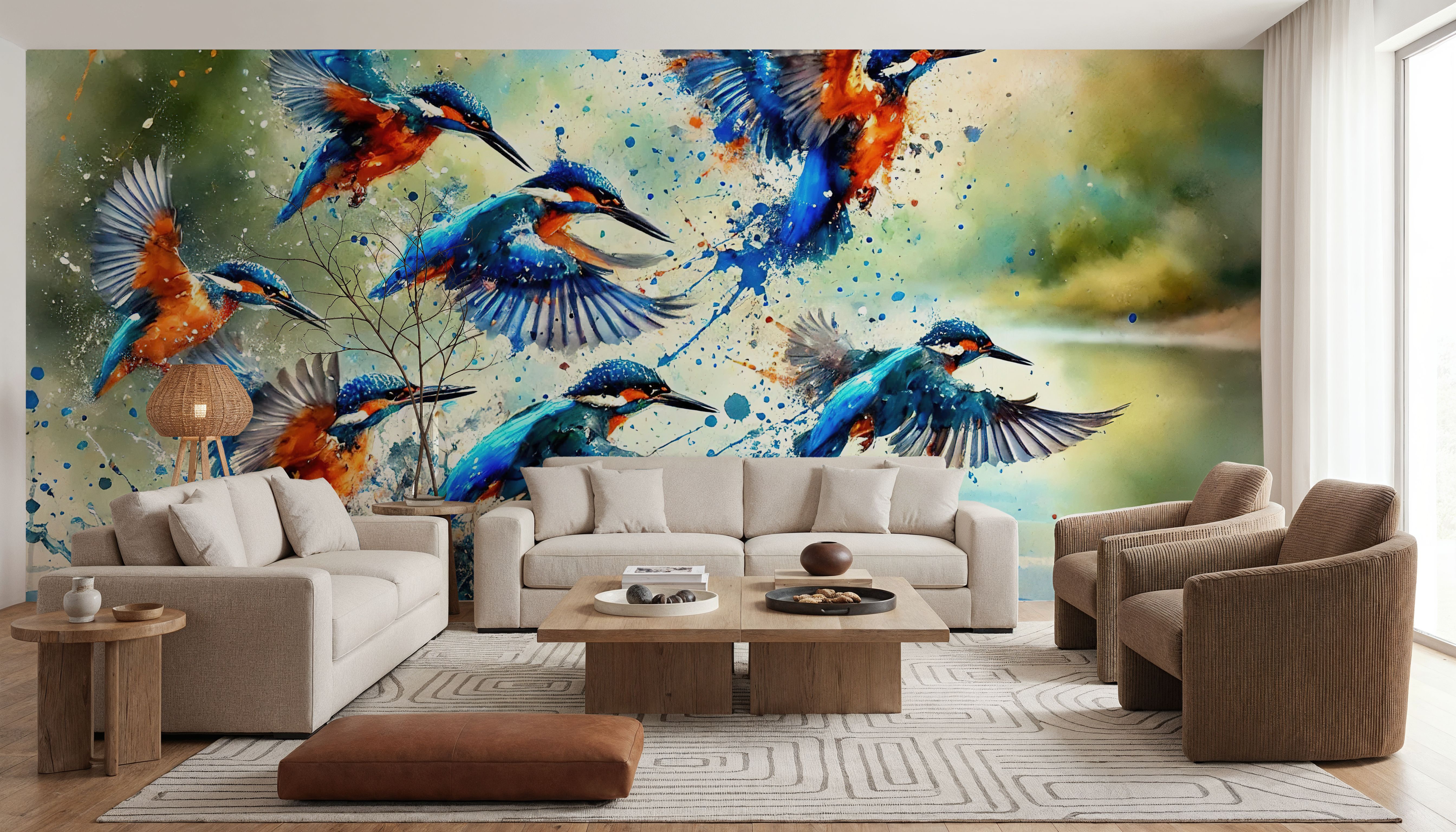 Aqua Flight of Kingfishers