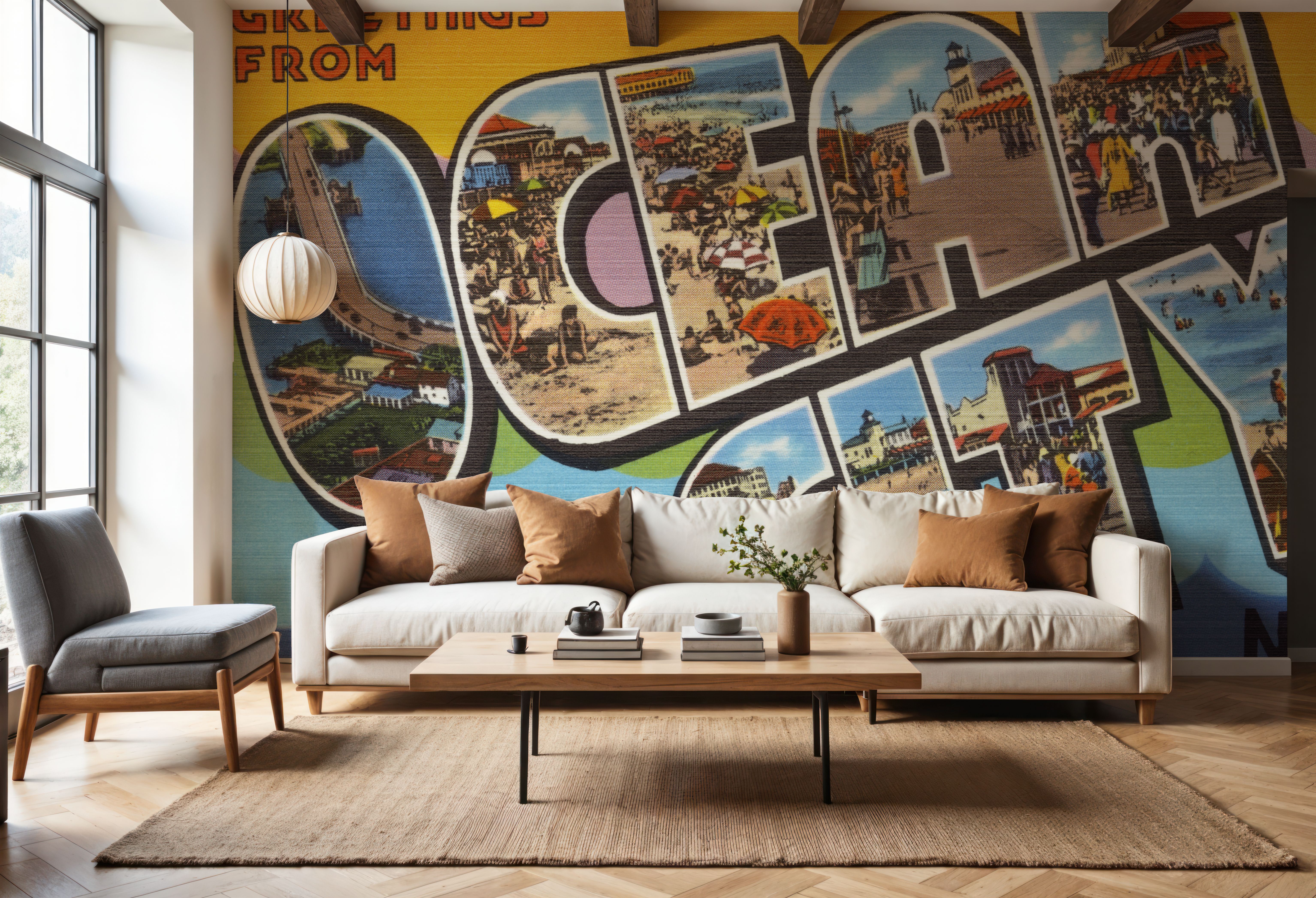 Greetings from Ocean City - Screenprint Postcard