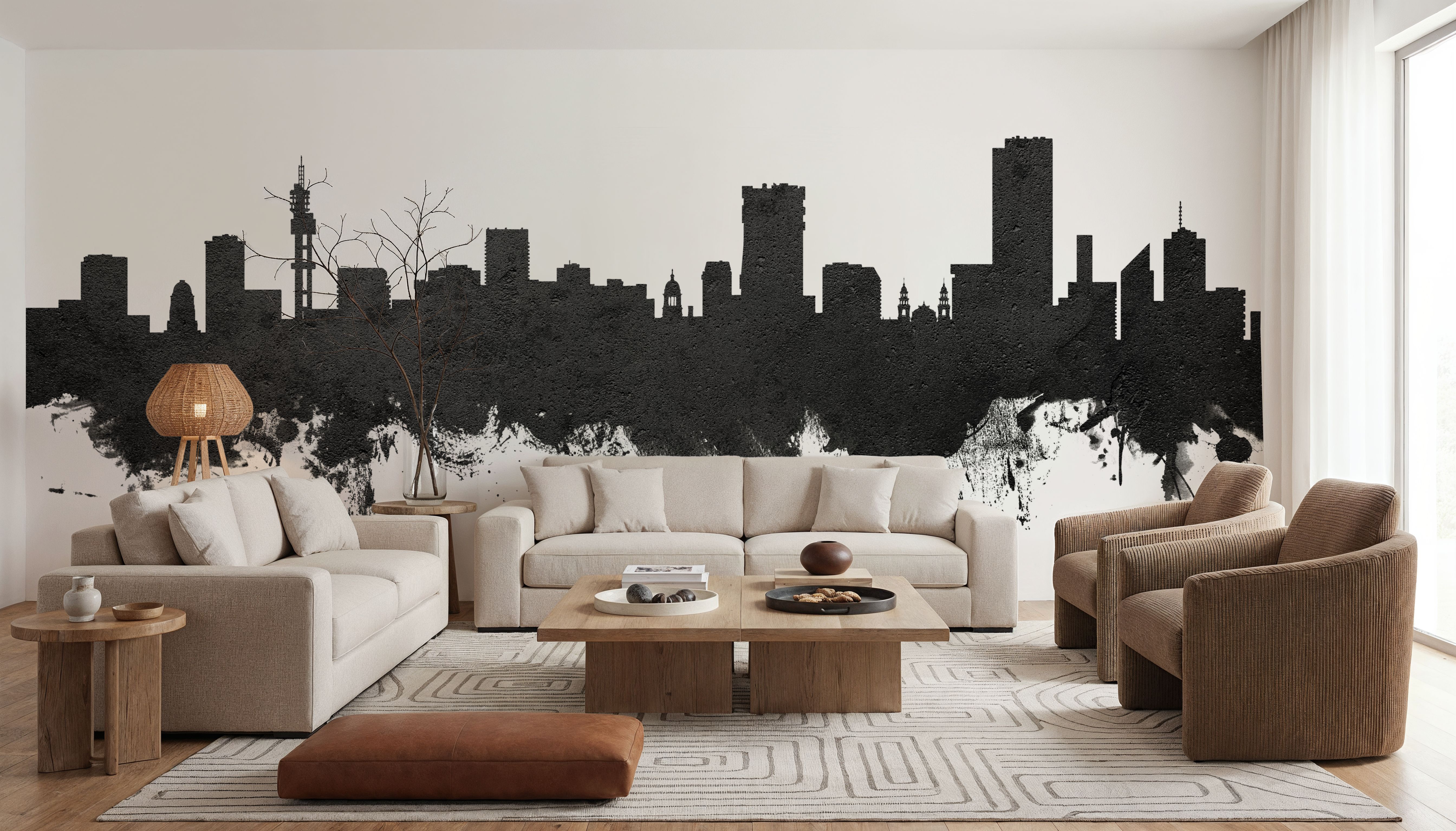 Pretoria South Africa Skyline Black & White