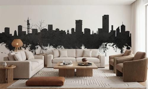 Pretoria South Africa Skyline Black & White