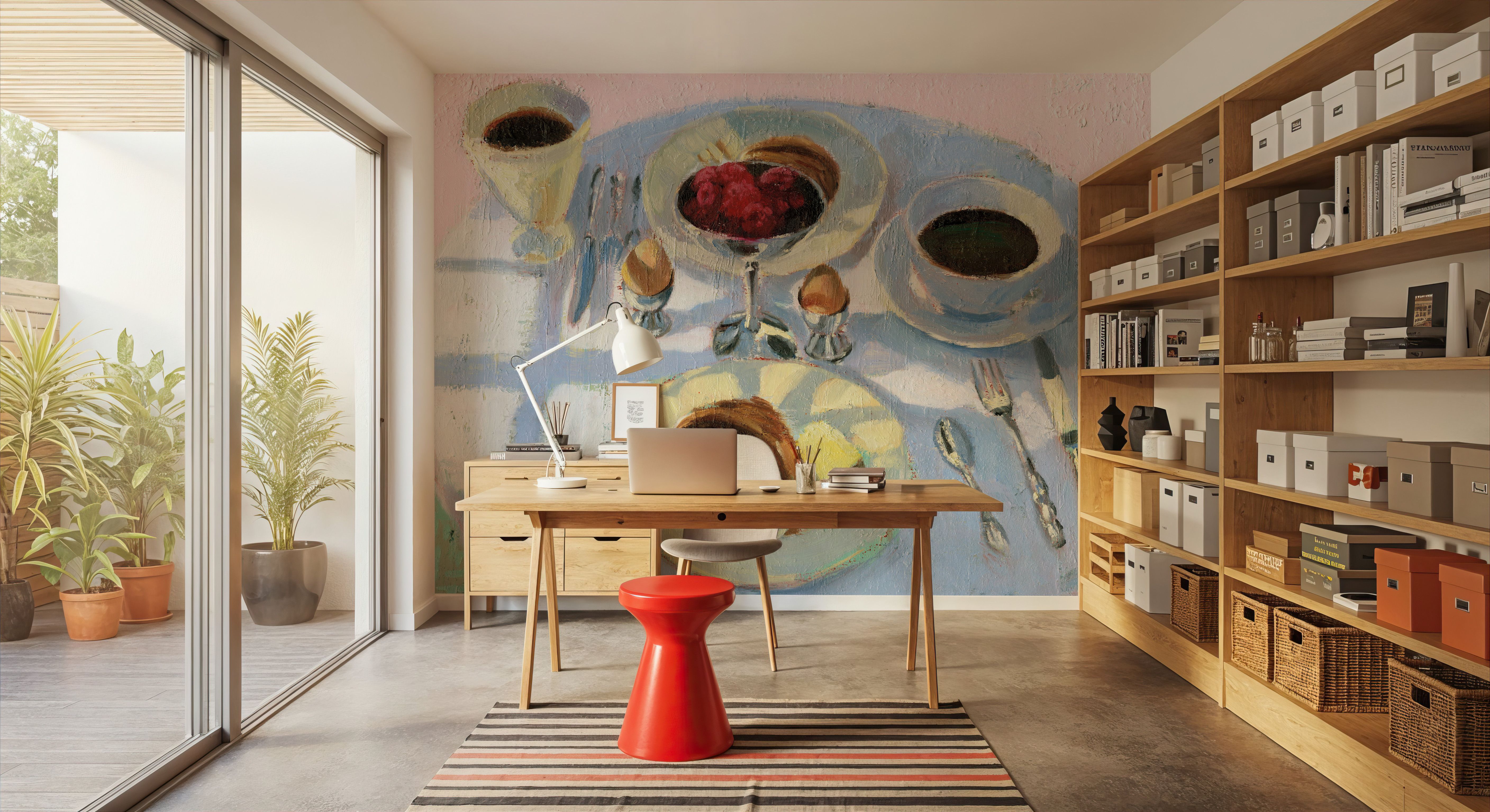 Tabletop I, Papel pintado