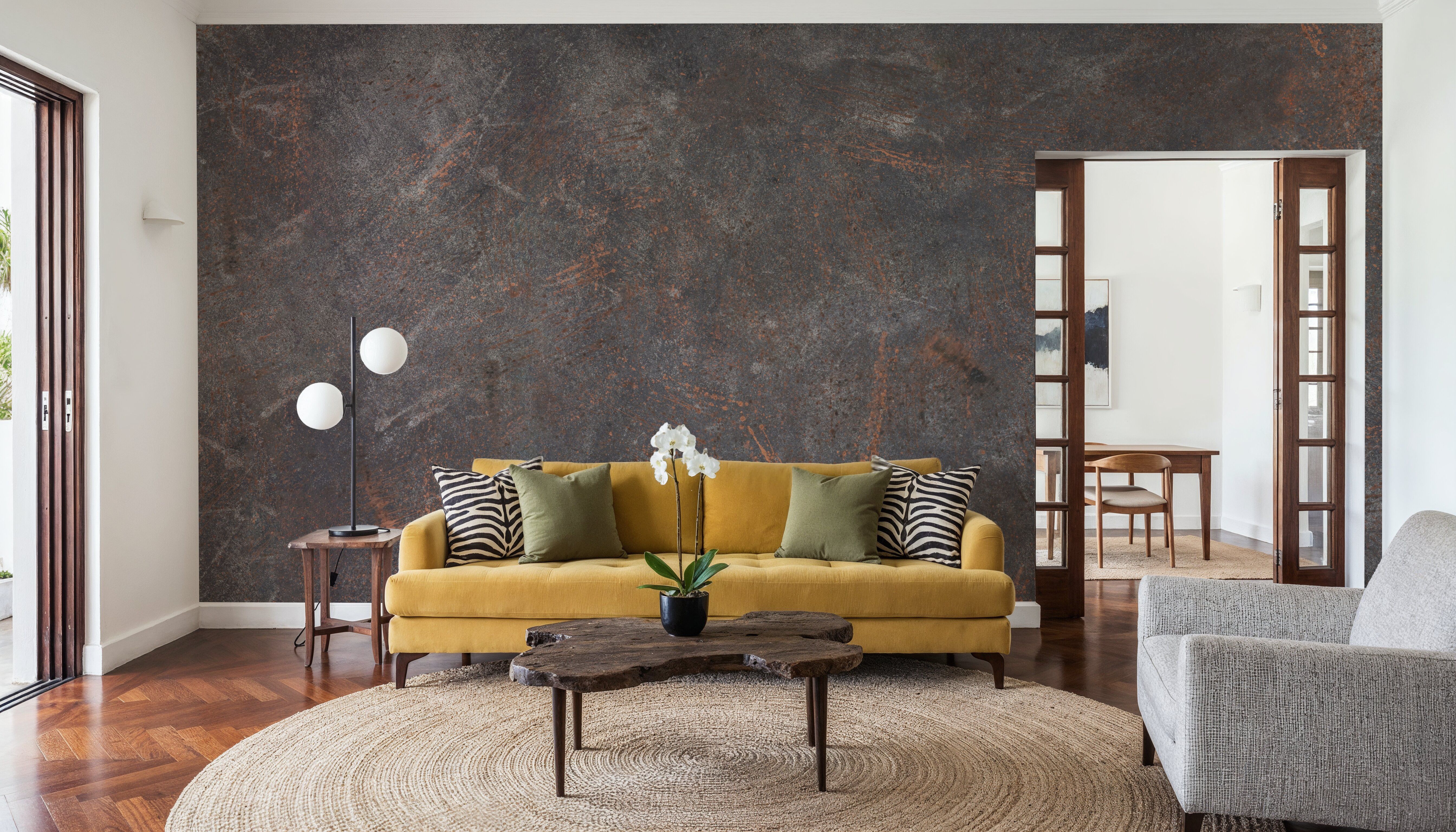 Distressed Iron Panoramic, Wallpaper