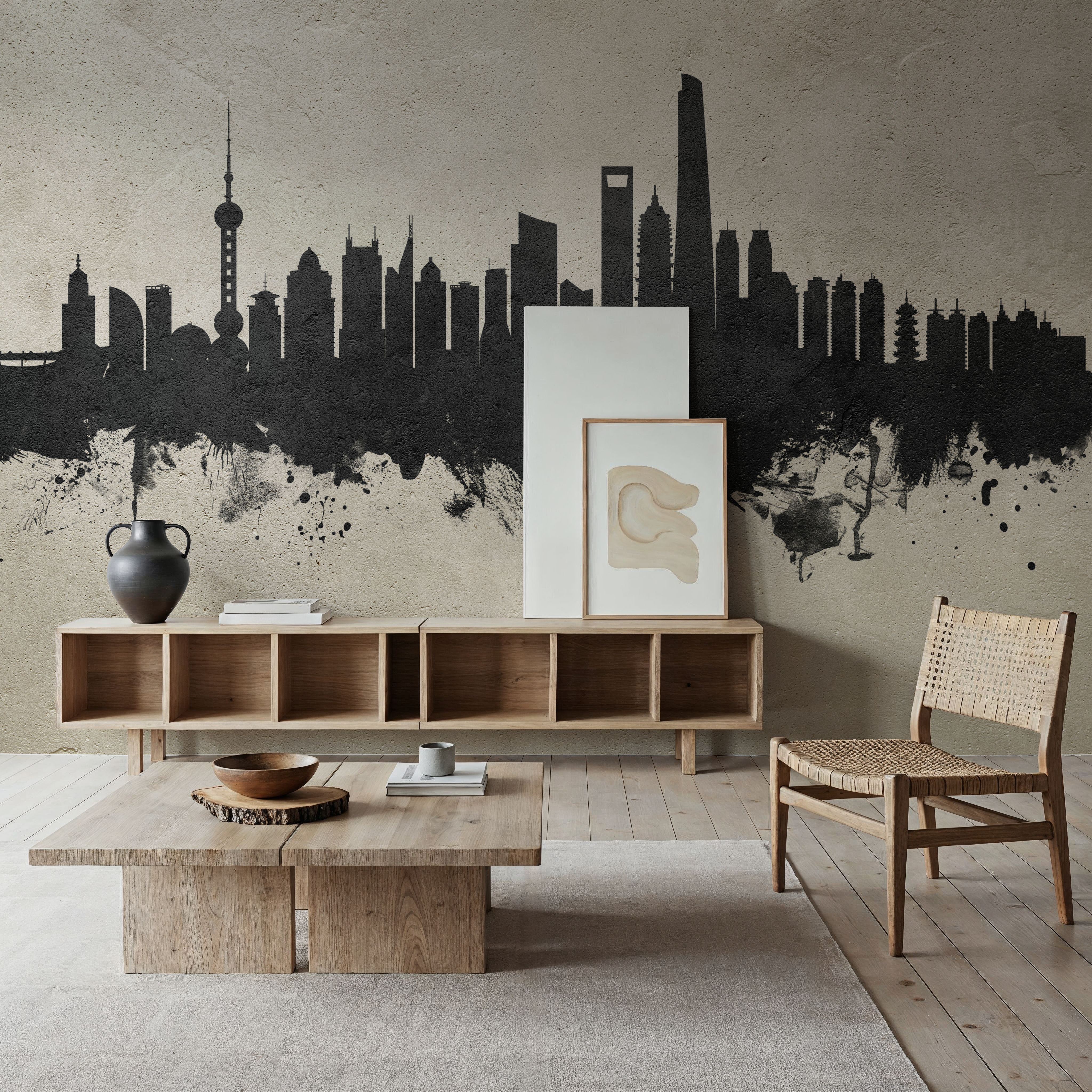 Shanghai China Skyline Concrete