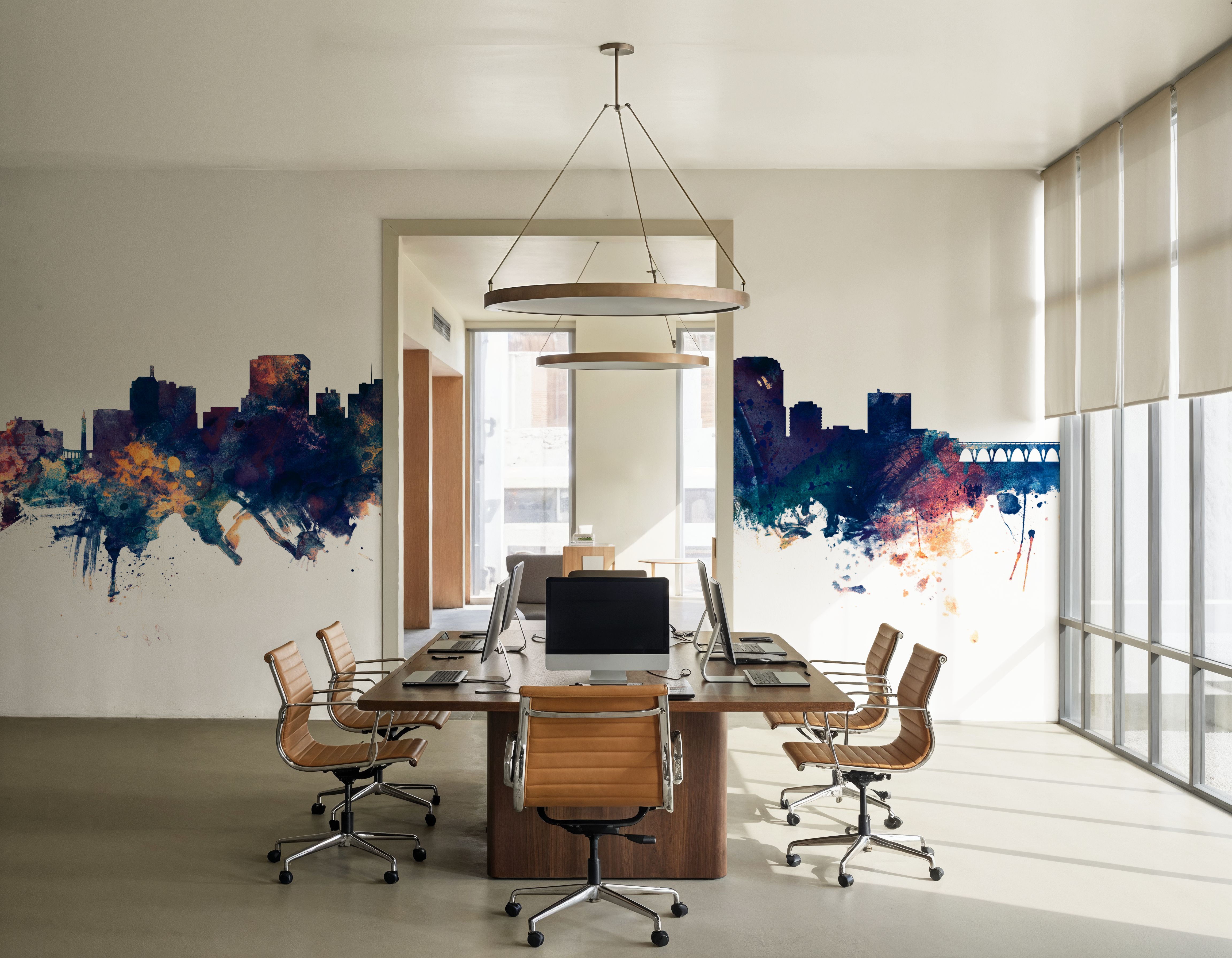 Richmond Virginia Skyline Blue & Bronze