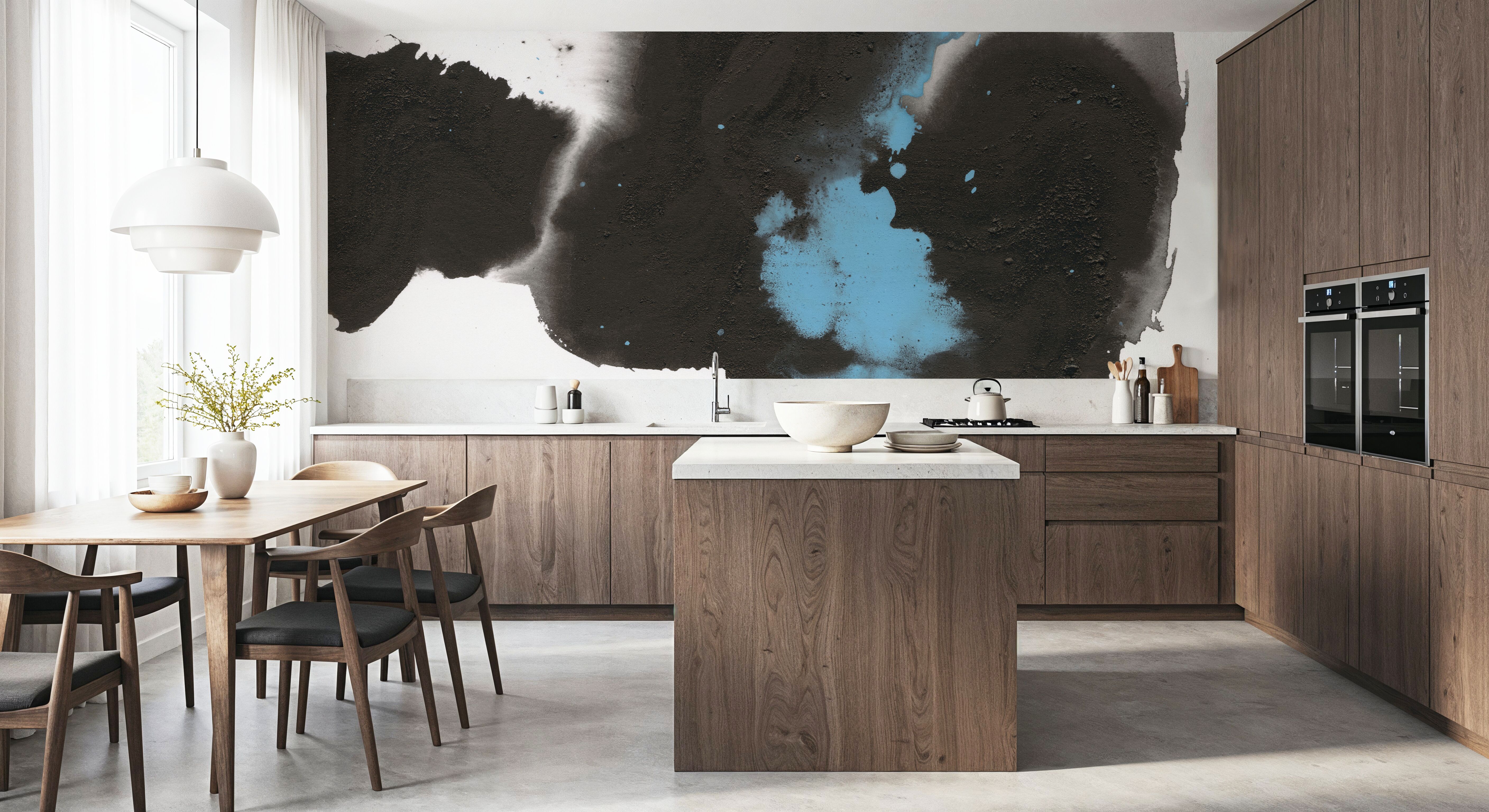 Teal and Ink II, Papel pintado