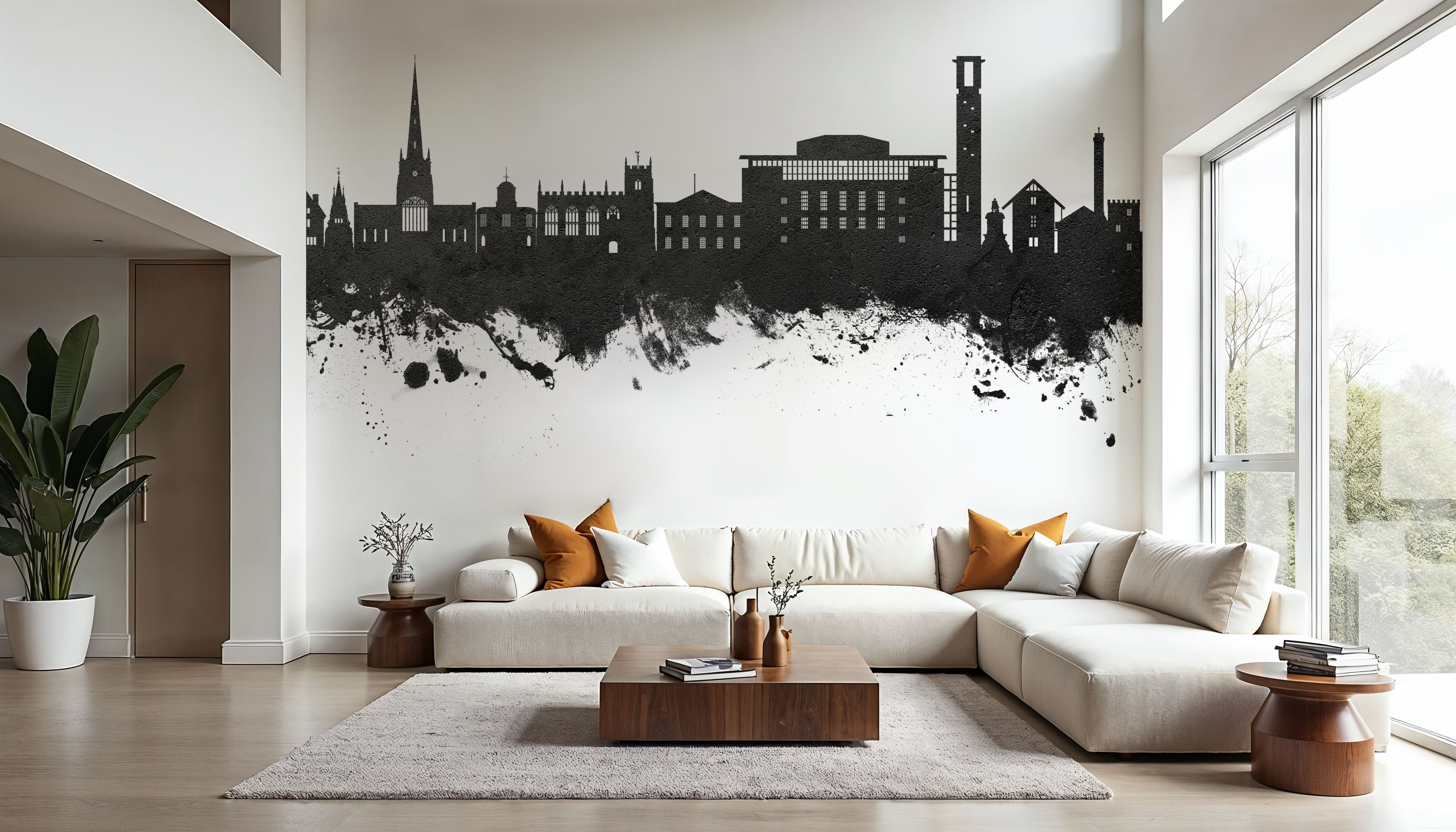 Stratford-upon-Avon England Skyline Black & White