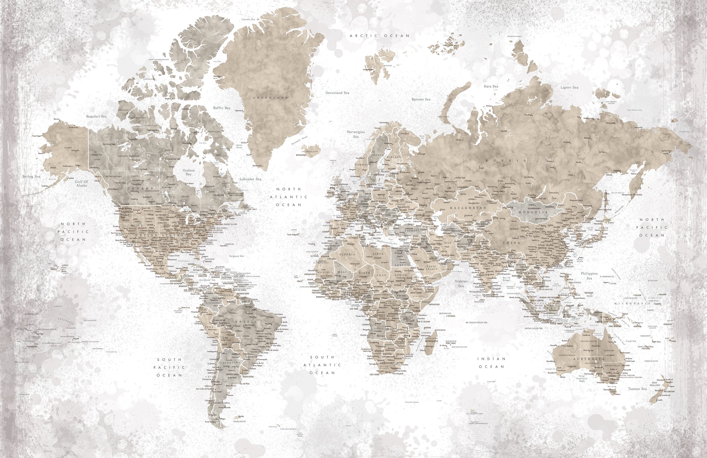 World Map Cities - Kacia
