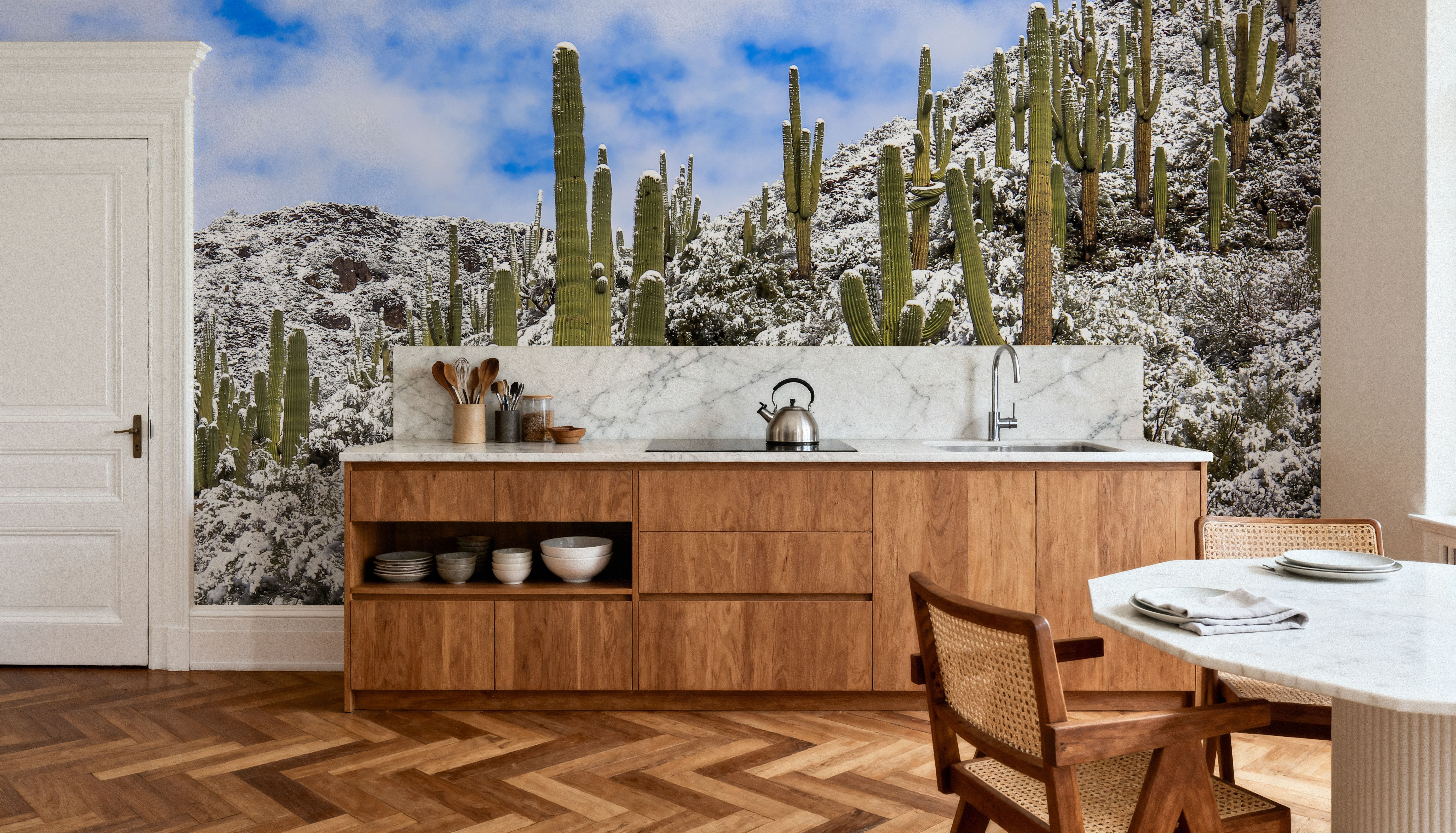 Snowy Desert Cactai