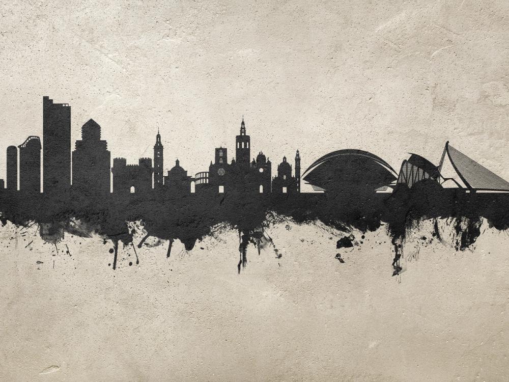 Valencia Spain Skyline Concrete