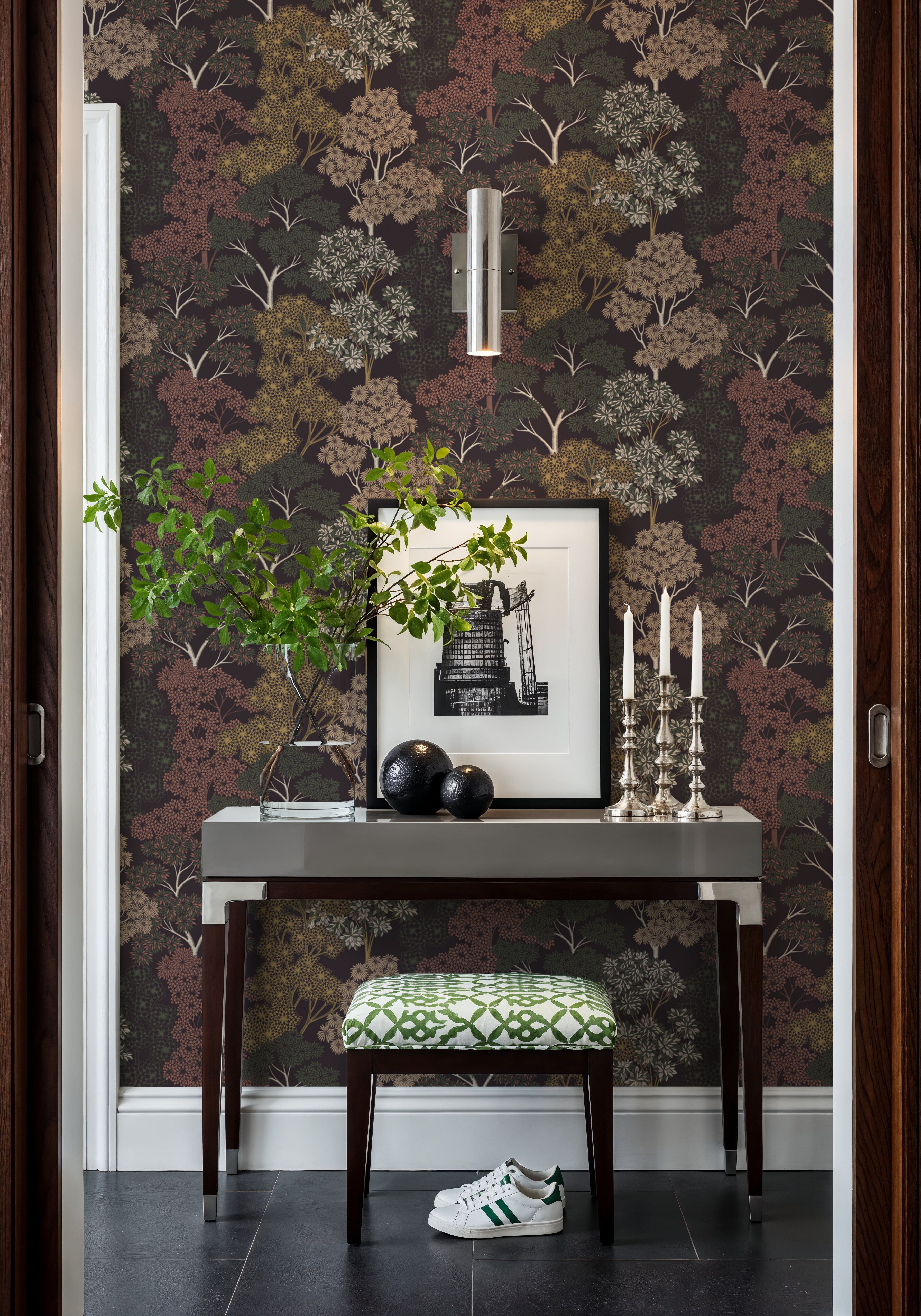 Overleaf Woodland Pattern, Cocoa