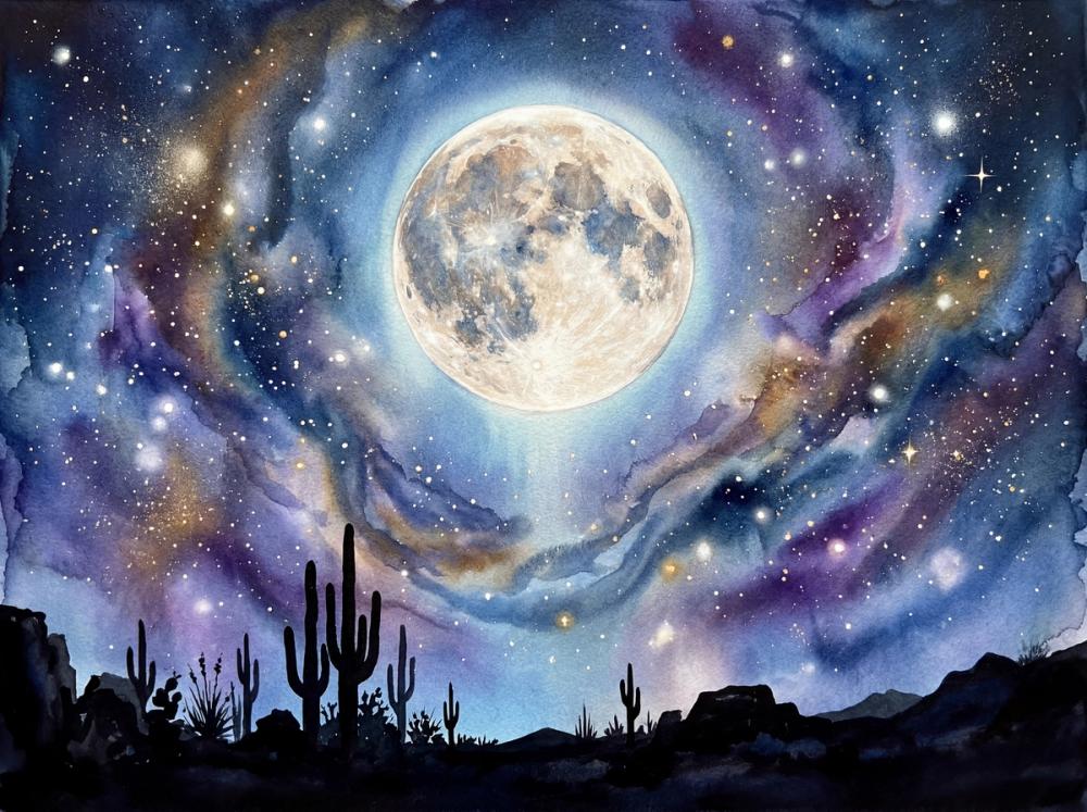 Arizona Landscape - Powerful Moon Series