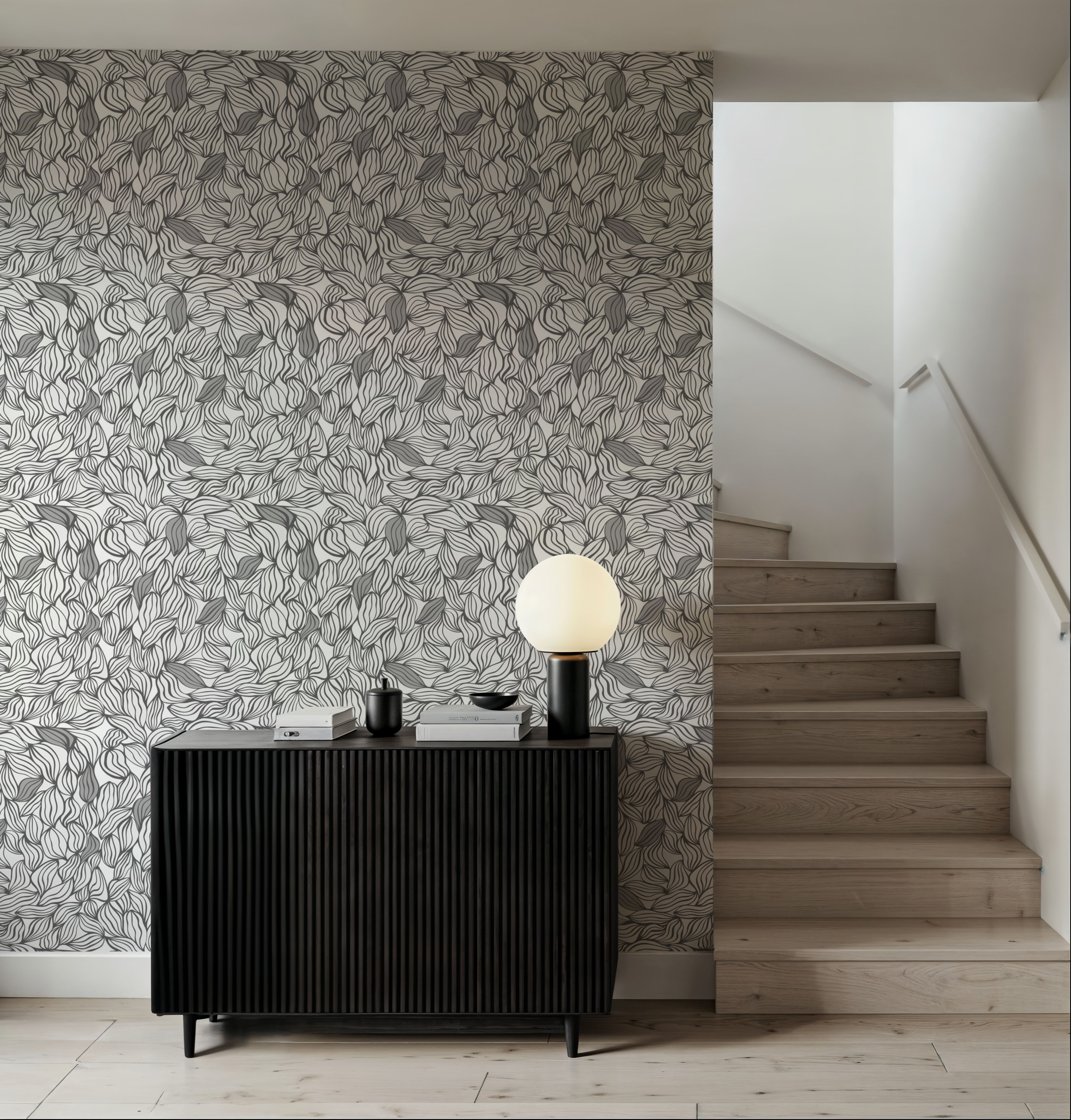 Negative Leaf, Stone, Wallpaper