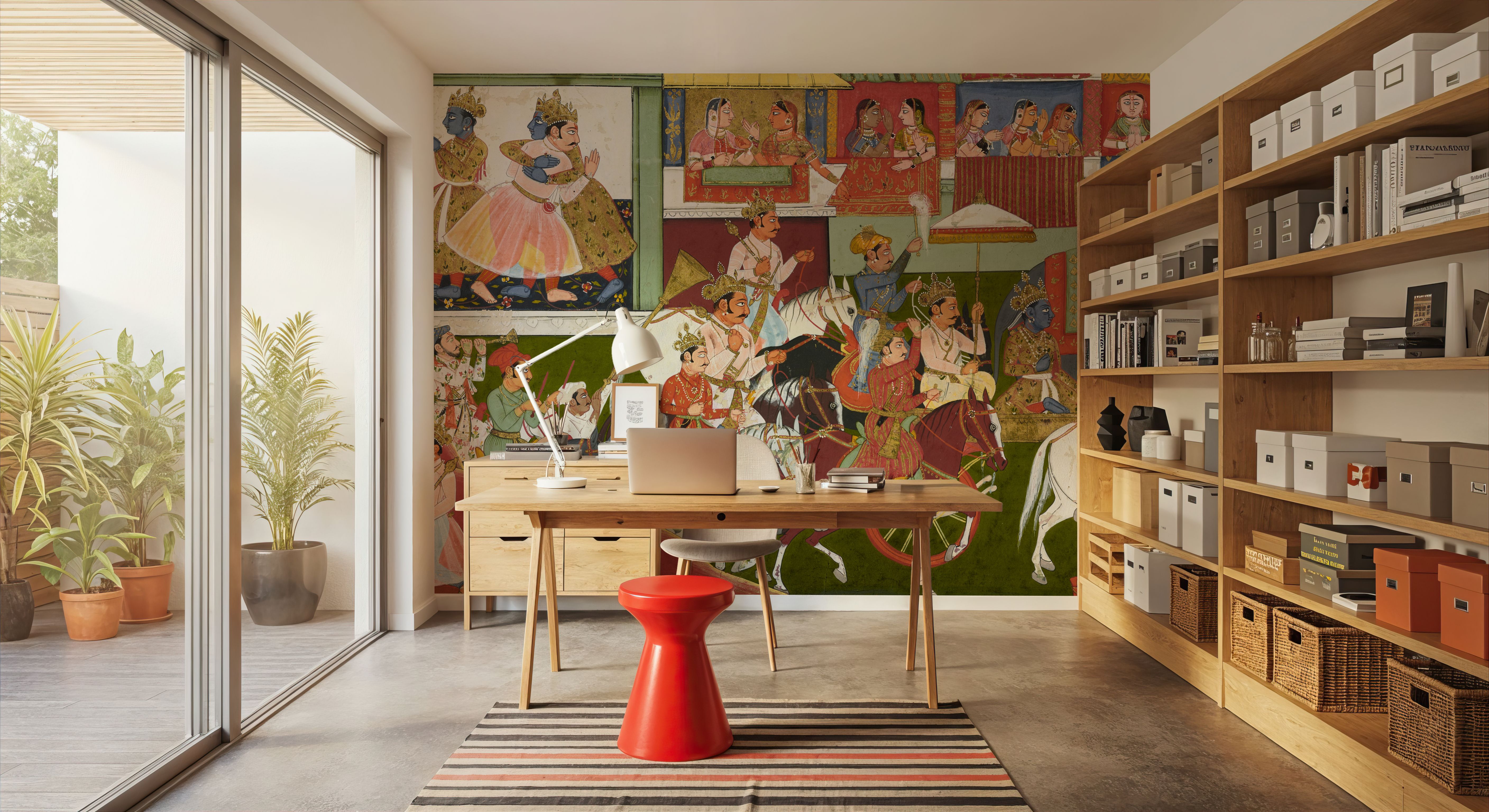 Krishna Bids Farewell, Wallpaper