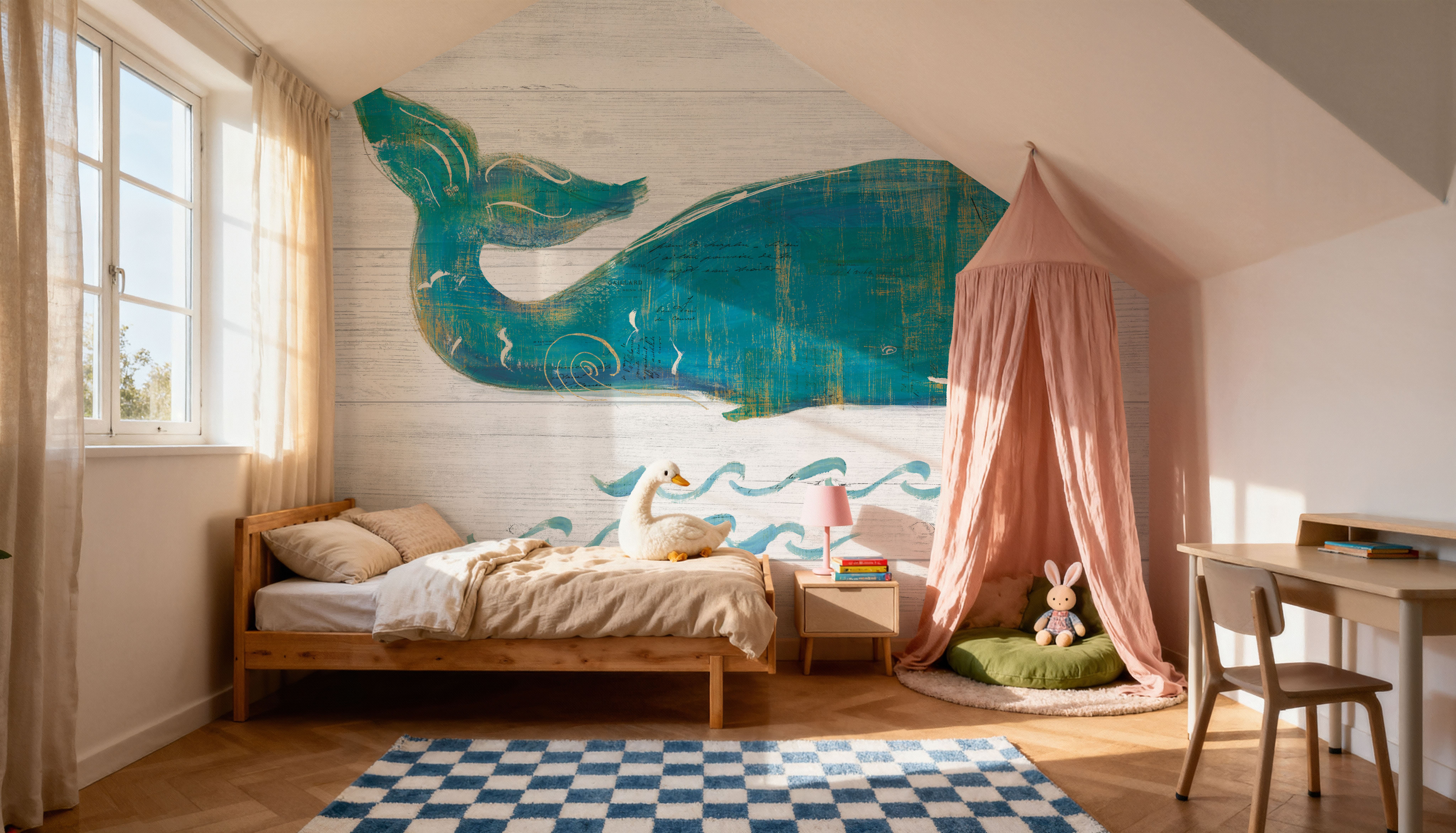 On the Waves I Light Plank, Wallpaper