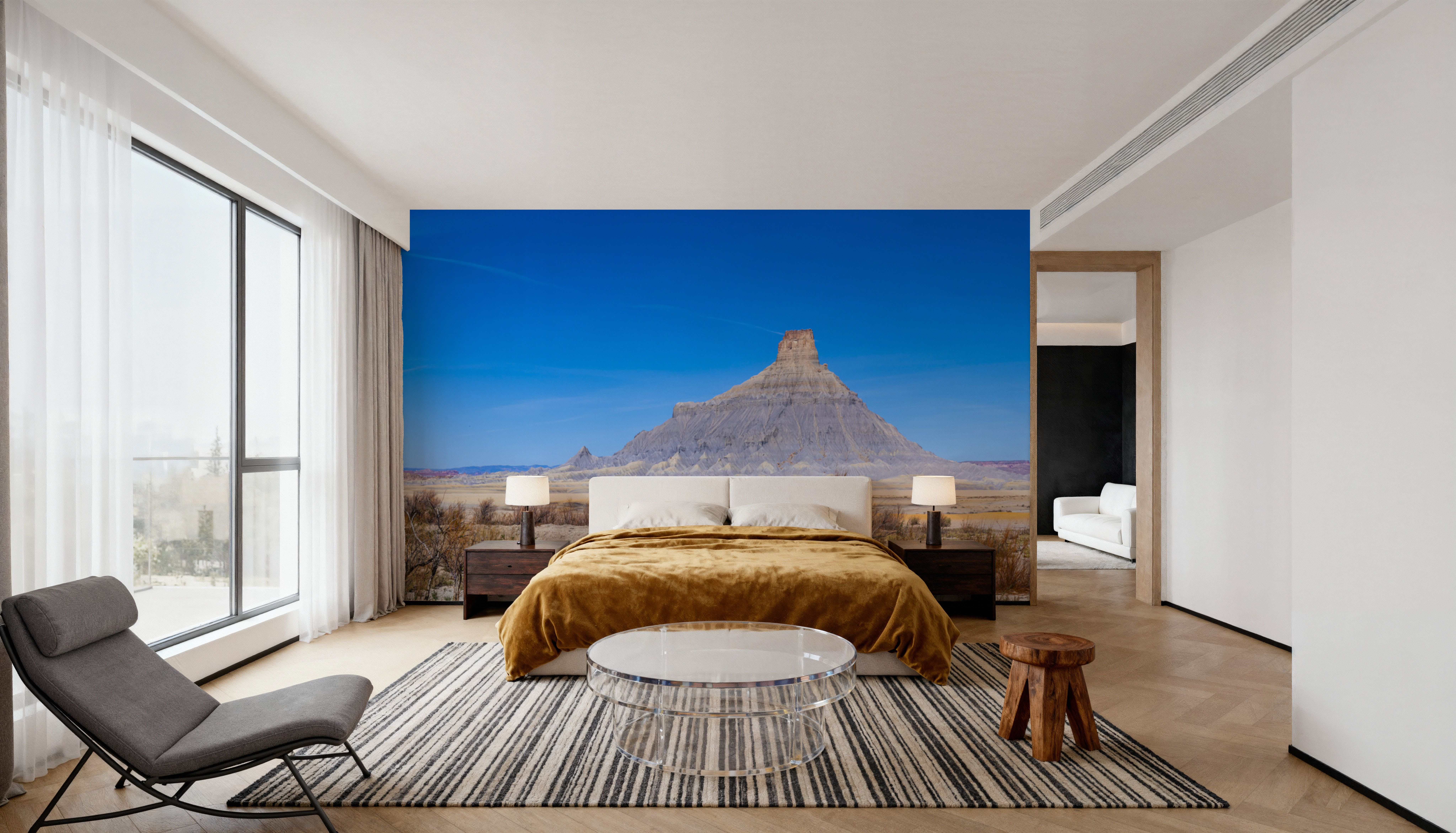 Desert Monuments Blue Gradient